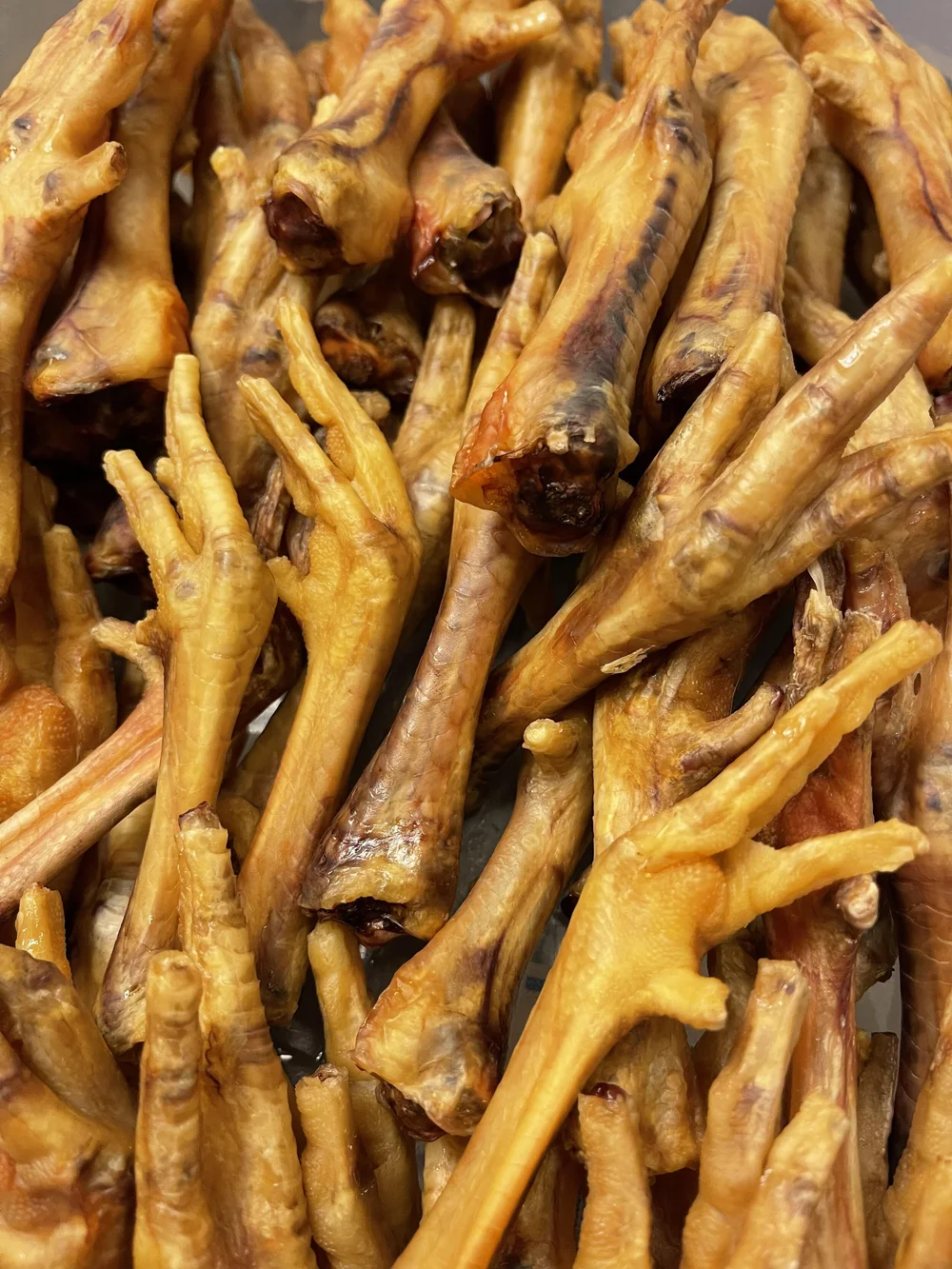 Homemade Dehydrated Dehydrating Chicken Feet For Dog Treats In