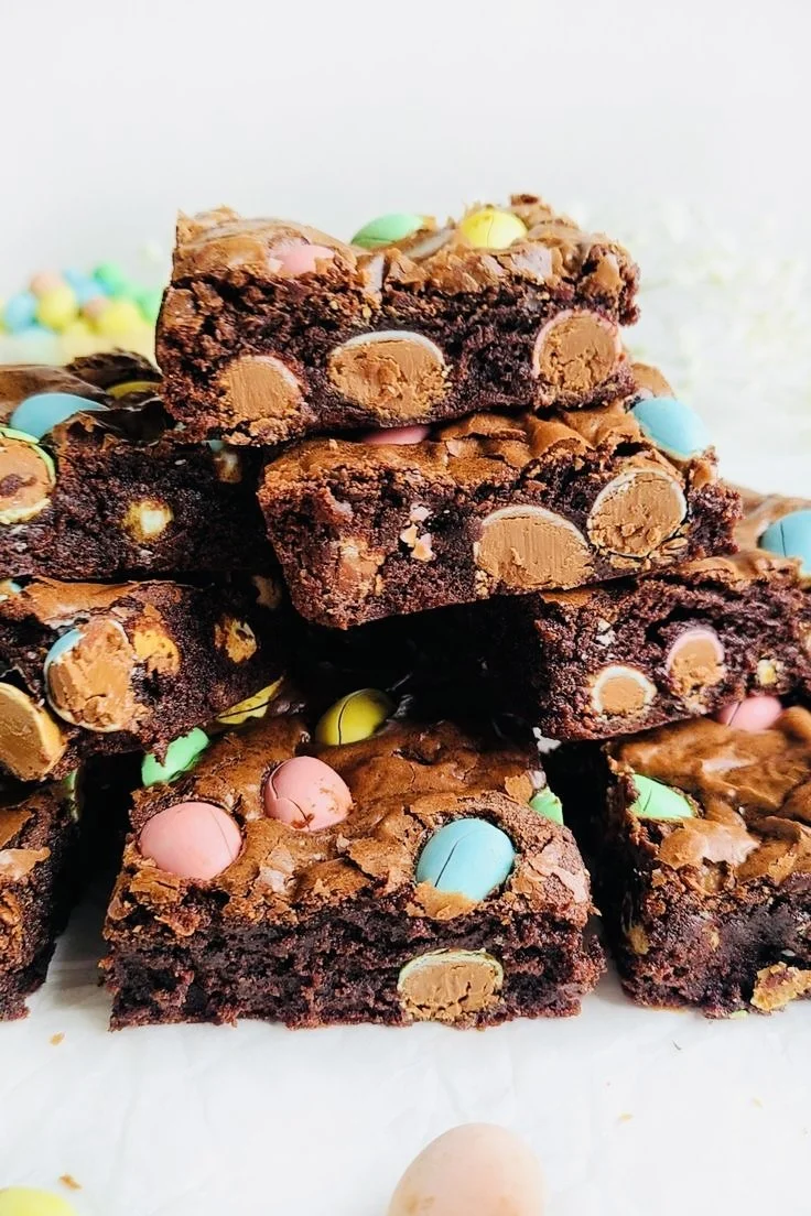 Easter M&M Fudge Brownies