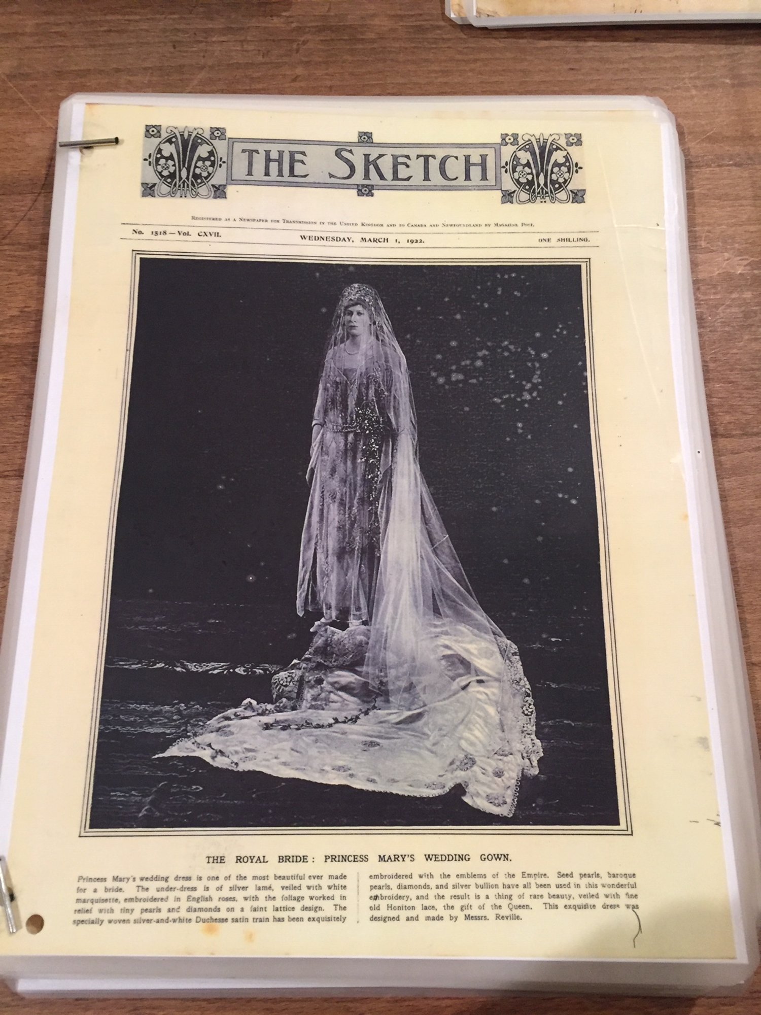 Princess Mary's wedding dress in The Sketch.JPG