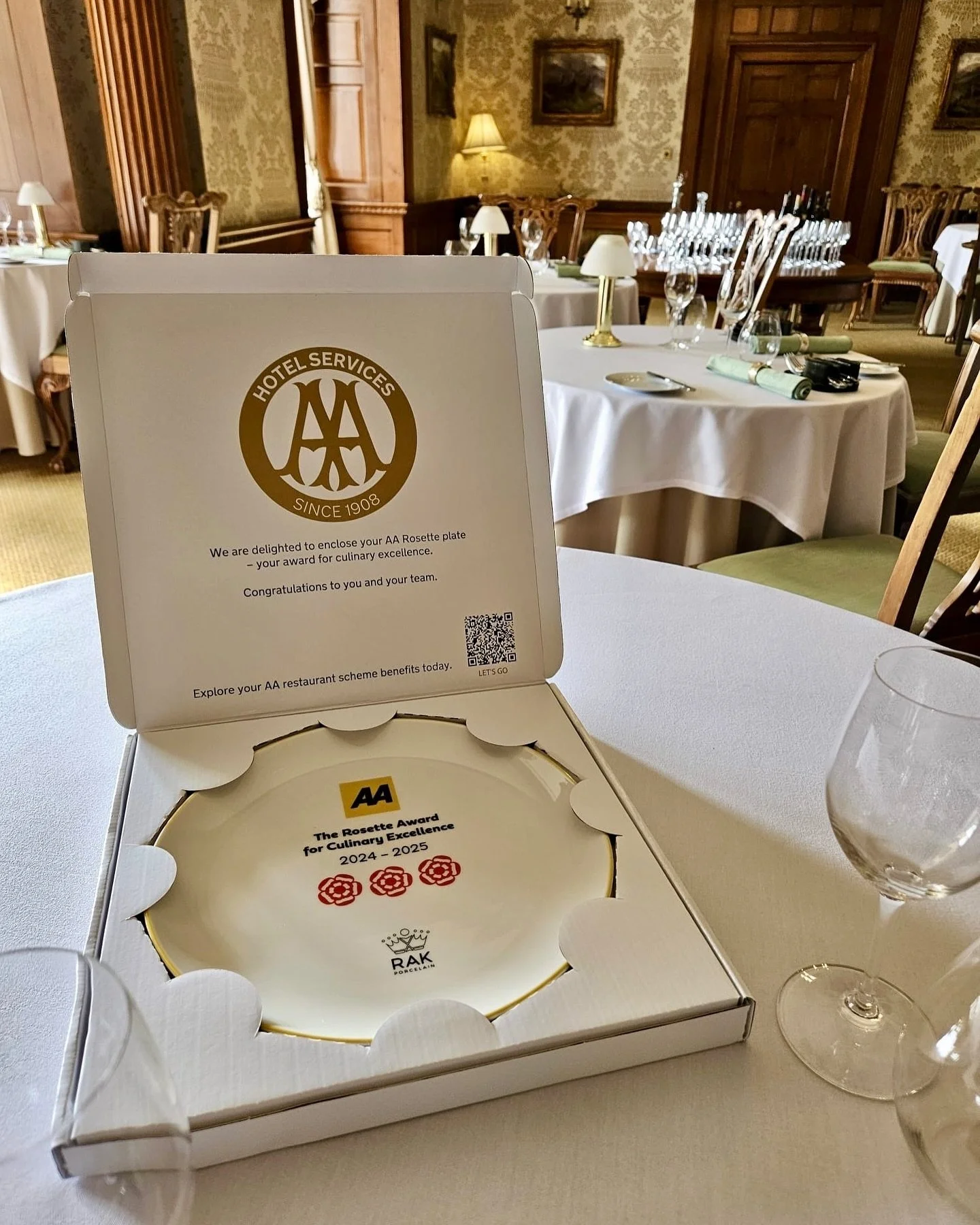 Look what&rsquo;s arrived in the post 👀 

Huge congratulations to Head Chef Daniel Ife and Sommelier Anna Mucha along with both their teams on retaining our 3rd AA rosette for another year! 🏵️ 🏵️ 🏵️ 

The hard work and dedication continuously sho