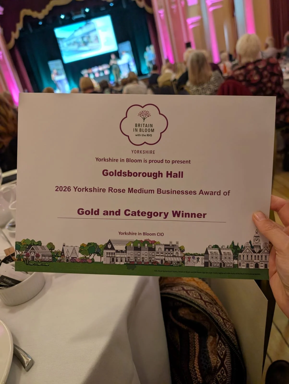 Gold Again! Four in a Row for Goldsborough Hall at Yorkshire in Bloom
