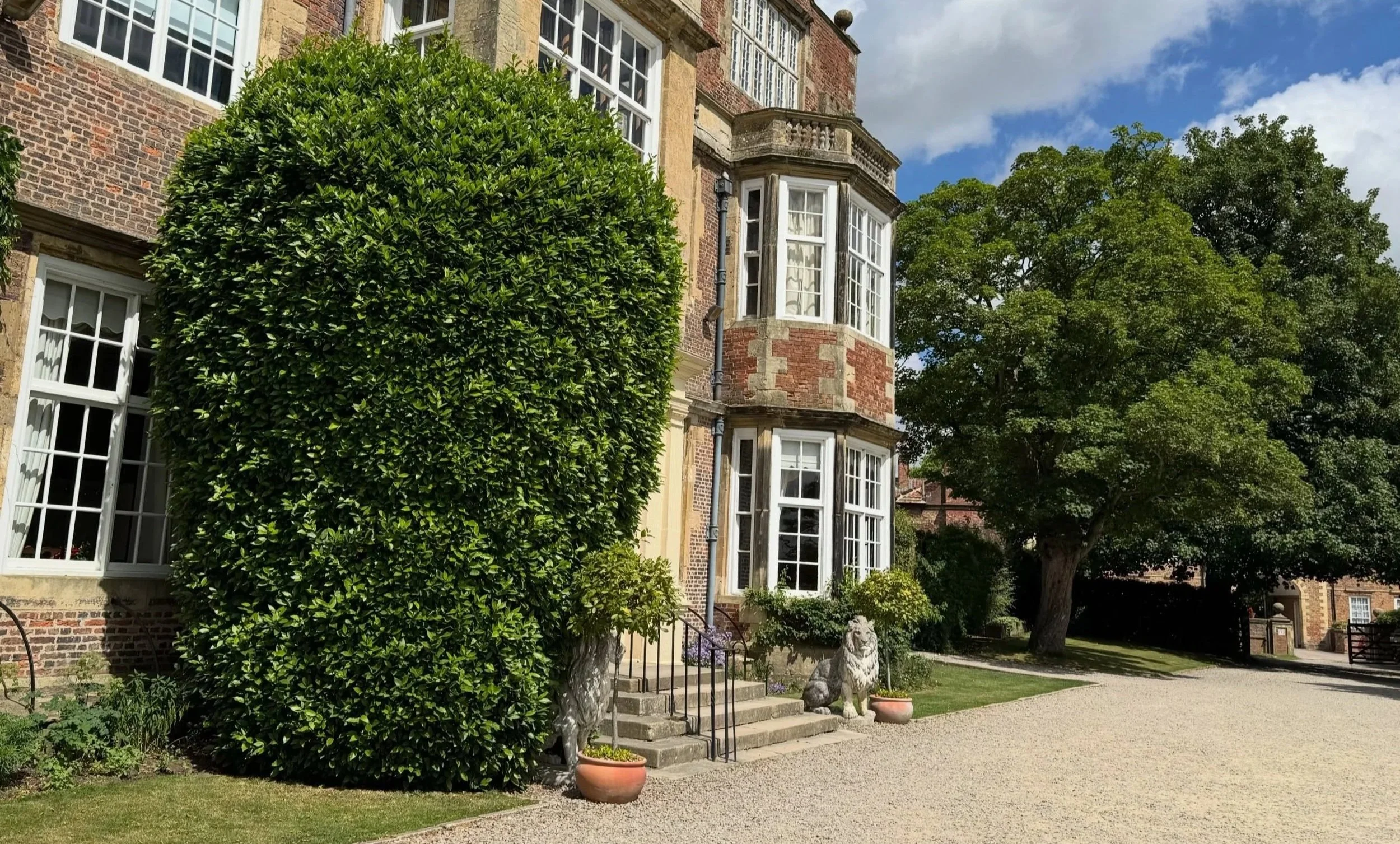 Front entrance of Goldsborough Hall, near Harrogate, North Yorkshire