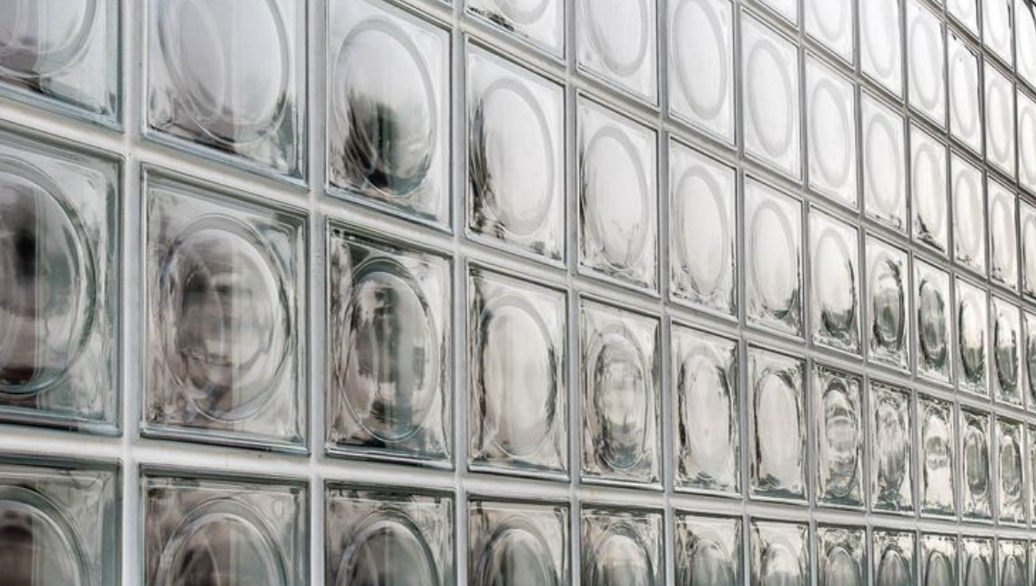 Glass brick wall