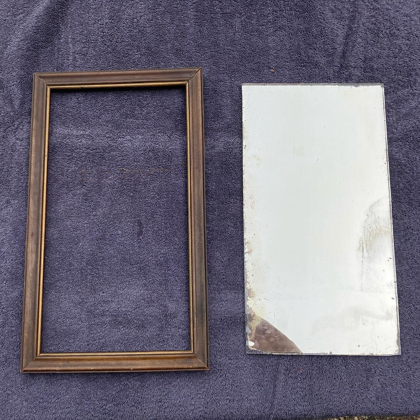 Restoring an old #mirror Stay tuned for the finished product! 📺#balexandercustomwoodworking #restoration 🗜 #preservingthepast