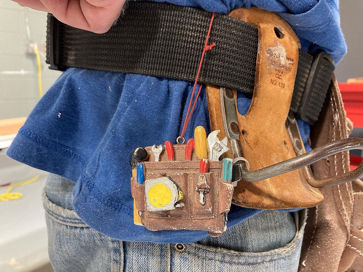 Always carry extra tools just in case 😆 #tinytools #toolbelt #balexandercustomwoodworking #shophumor #customwoodworkersofinstagram