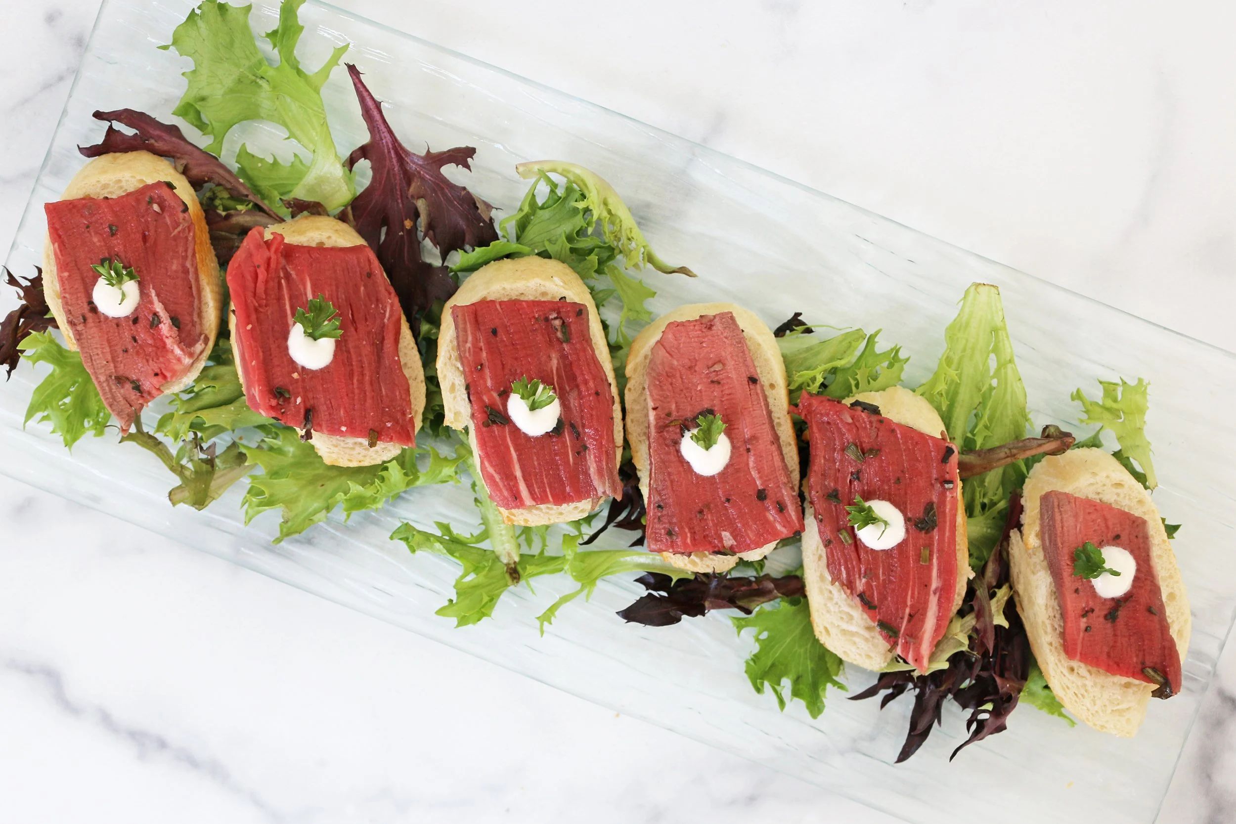 Open-Faced Tenderloin Canapés