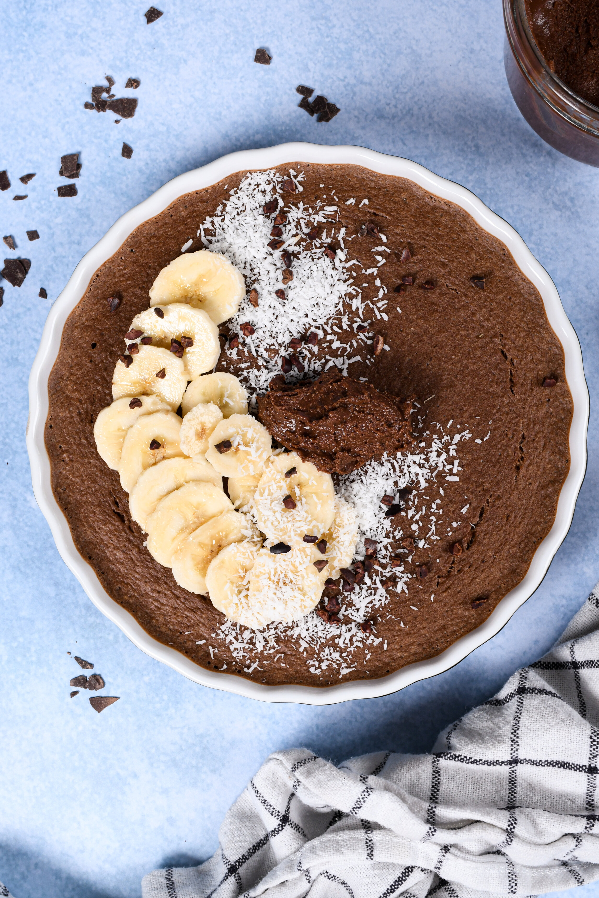 Ugnsbakad gröt med choklad & banan