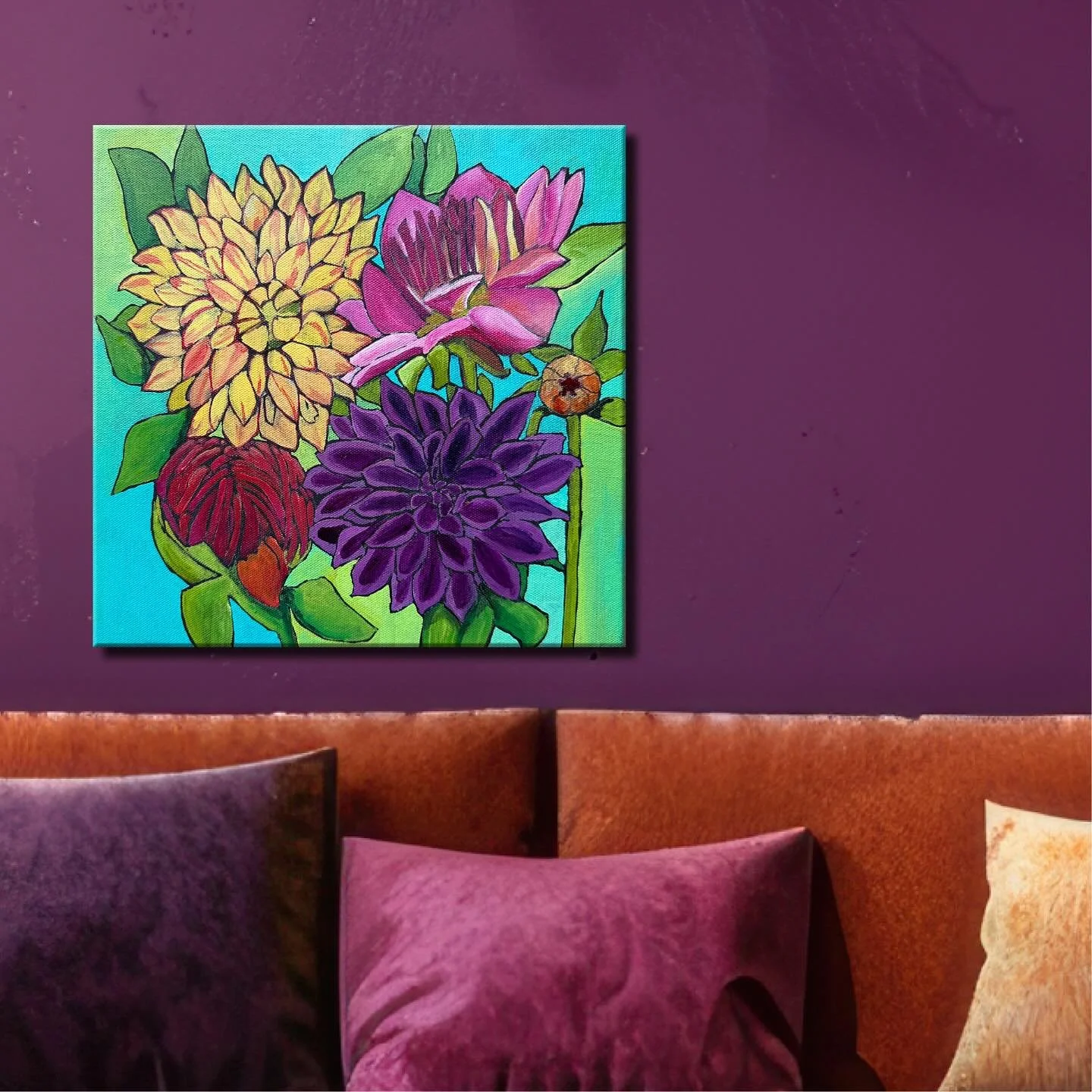 Some of my posts seem to have disappeared recently so I&rsquo;m just filling the blanks&hellip;
This is one of my faves from 2024 that was done for a fundraiser for @gardencityarts  #dahlias