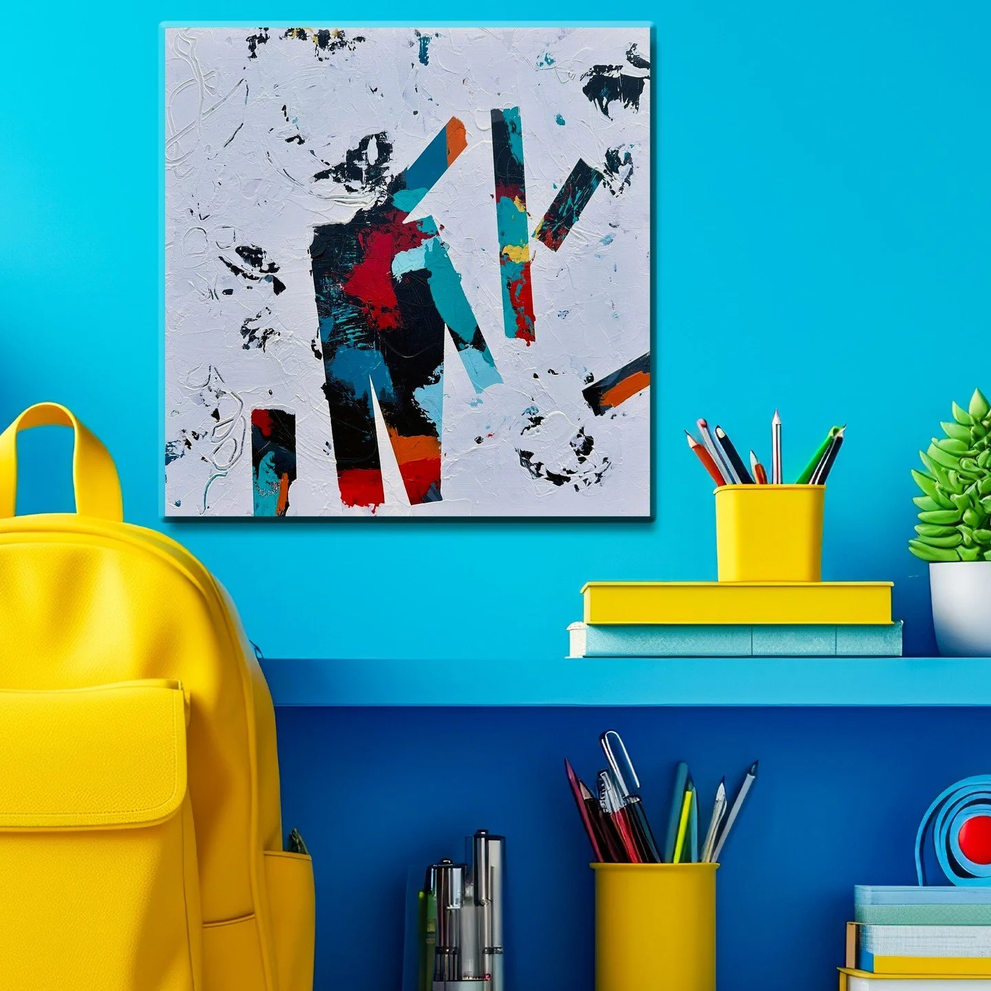 Sometimes you just have to let a piece go where it's gonna go, plus I love hidden humor in my work. This is also smaller than the rest of the new pieces coming in at 16x16. This is &quot;Traffic Stop&quot;, acrylic on cradled wood. 

Currently showin