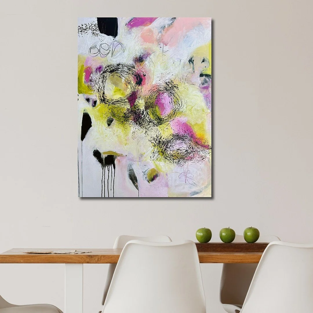 Update: &ldquo;Obsession I" 40"x30" on heavyweight wrapped canvas. Currently showing at @haysartscouncil Smoky Hill Art Competition, Hays, KS

This piece is all about me. Maybe about you too. Don't you have obsessive ways? I notice min