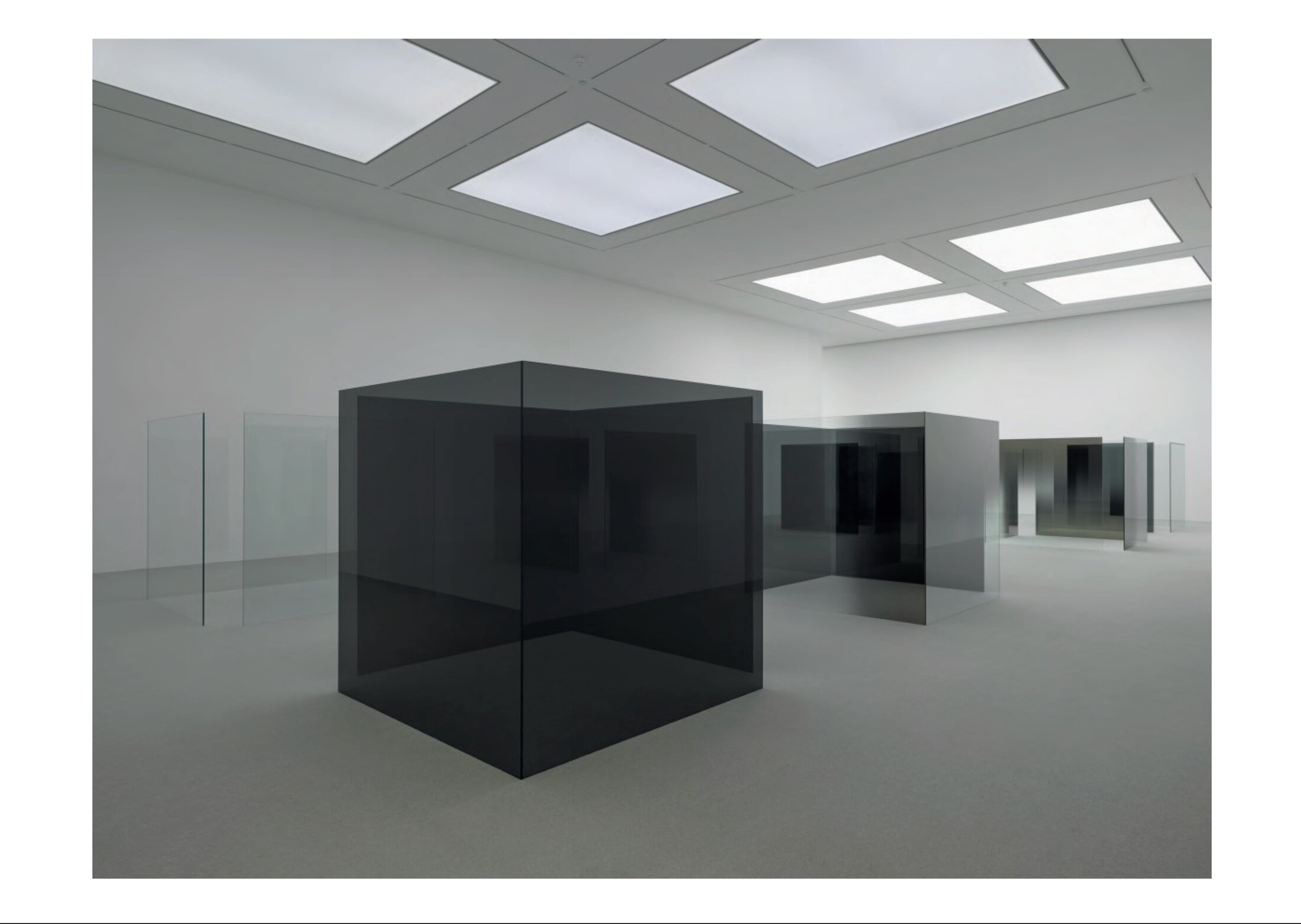 "Larry Bell - Glass cube"