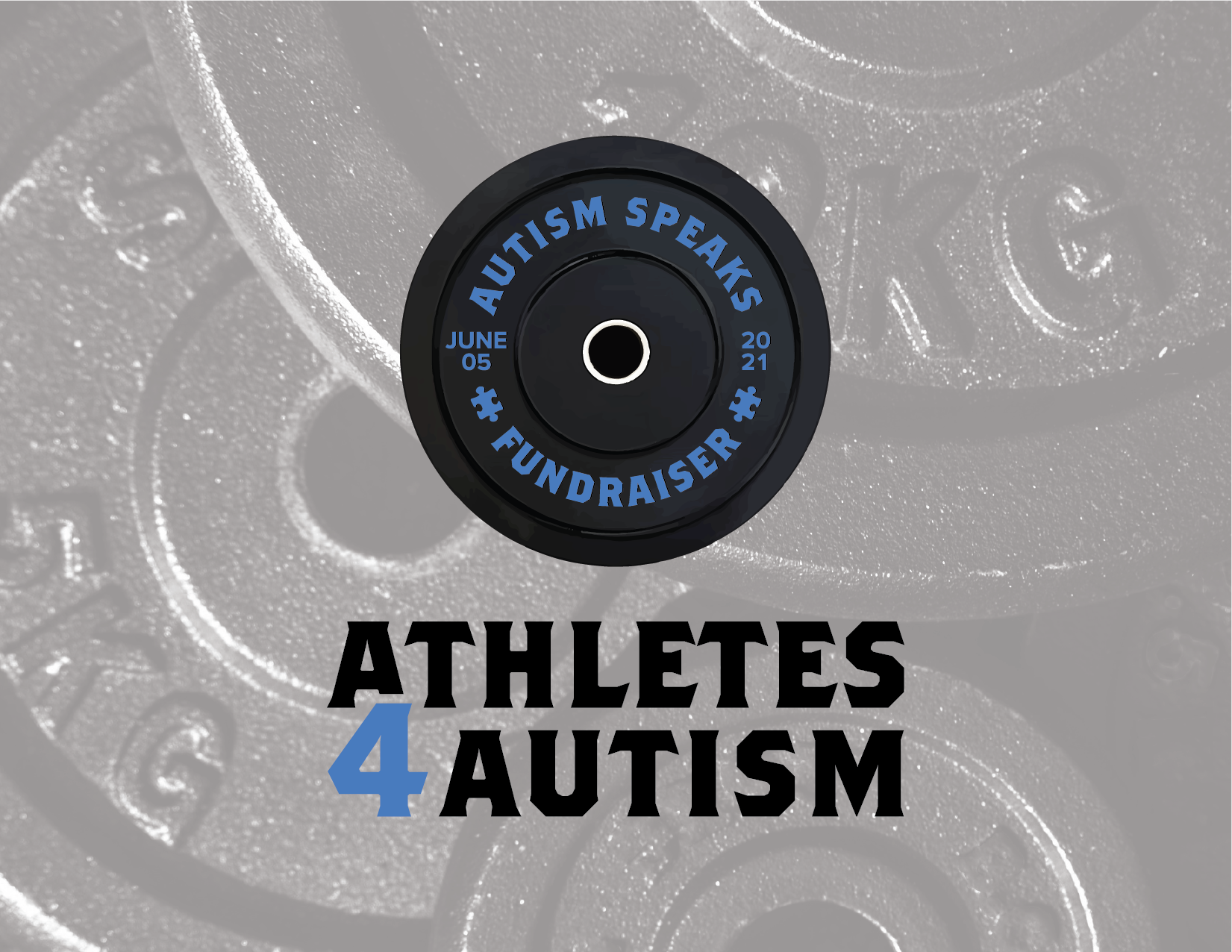 Athletes 4 Autism Logo Full Lockup on Textured Background