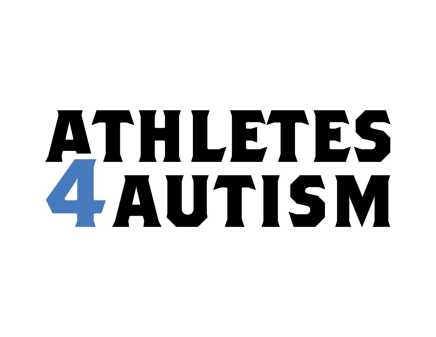 Athletes 4 Autism Wordmark Logo