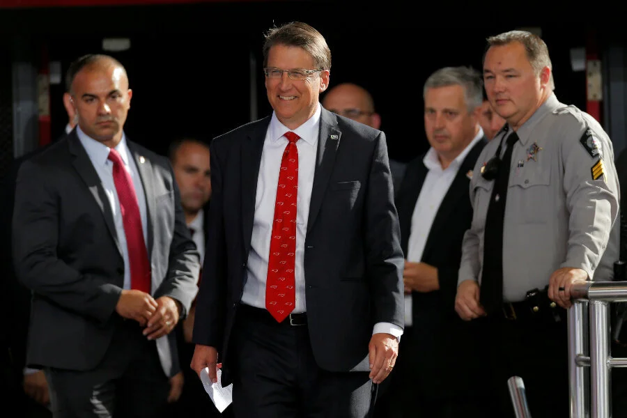 Photo: North Carolina Gov. Pat McCrory waits to speak ahead of Republican presidential nominee Donald Trump at a campaign rally in Raleigh, N.C., on Nov. 7, 2016. (Photo Credit: Chris Keane/Reuters)