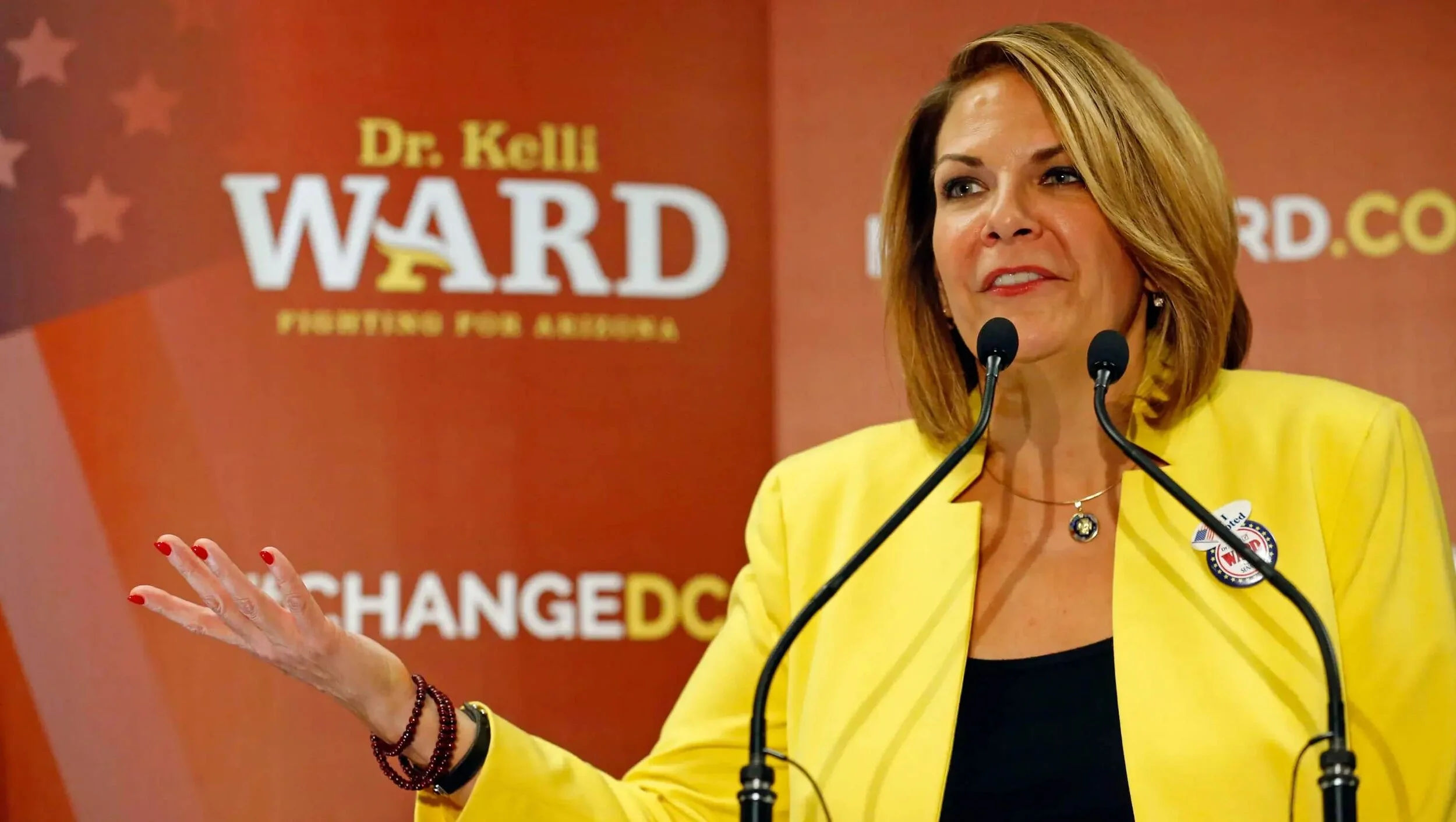 Photo: Arizona Republican Dr. Kelli Ward campaigns for the United States Senate.