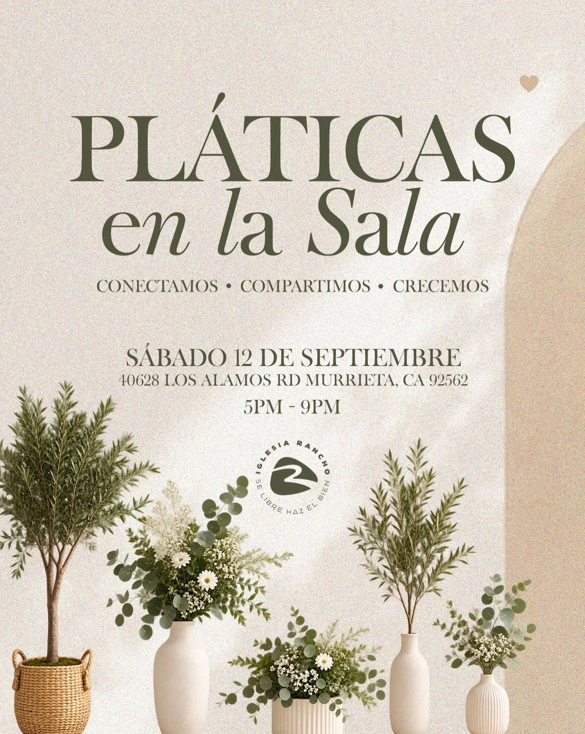 Mujeres, queremos invitarte a una tarde preparada especialmente para ti.
Un espacio para conversar, conectar, adorar juntas y reflexionar sobre esas decisiones que pueden cambiar el rumbo de nuestra vida.
Mejores decisiones, menos arrepentimientos.
S