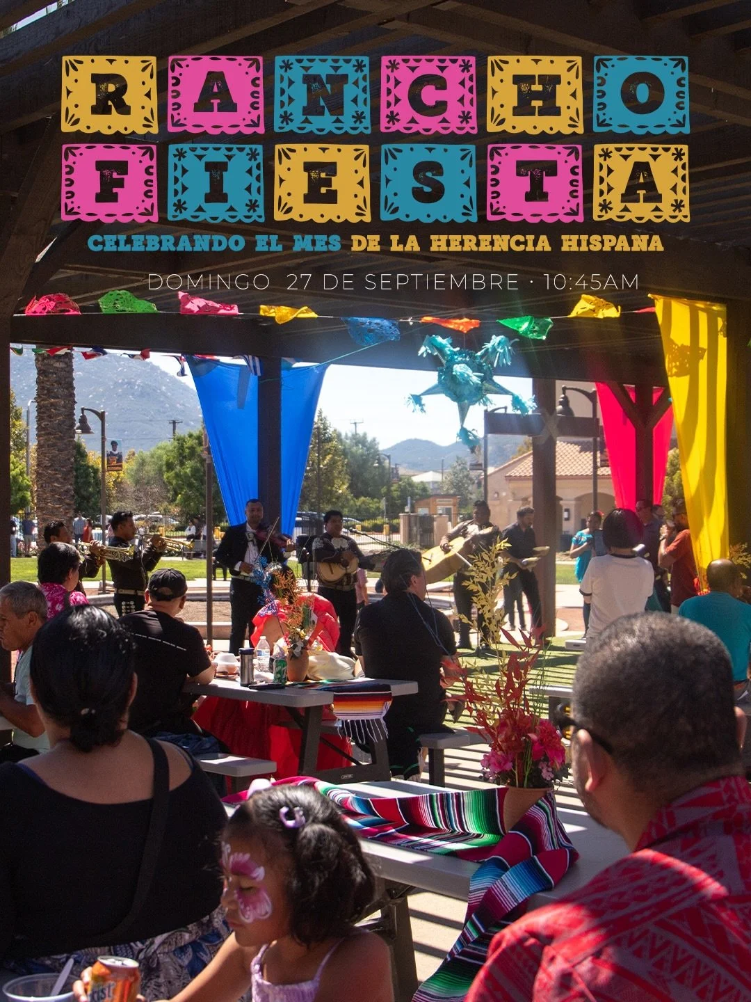 🎉 &iexcl;Rancho Fiesta est&aacute; de regreso! Acomp&aacute;&ntilde;anos a nuestra cuarta celebraci&oacute;n anual del Mes de la Herencia Hispana con comida, m&uacute;sica, mariachi y juegos. &iexcl;Trae a toda tu familia e invita a un amigo!

📅 27