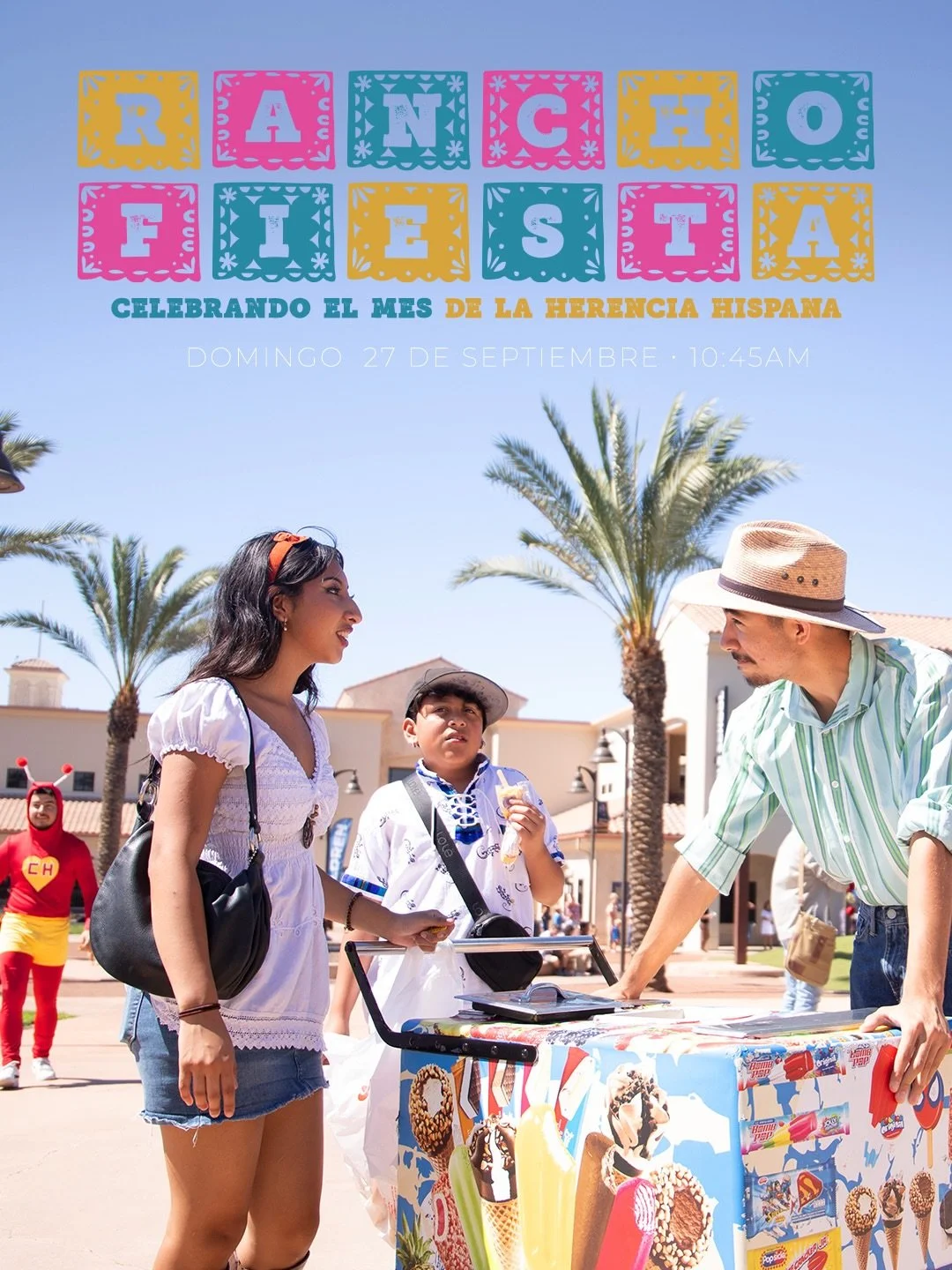 &iexcl;Celebremos juntos nuestra cultura, nuestra comunidad y todo lo que nos une!

Rancho Fiesta regresa el Domingo 27 de septiembre con comida, m&uacute;sica, mariachi, juegos y mucha alegr&iacute;a para toda la familia.

Invita a tus amigos y ven 