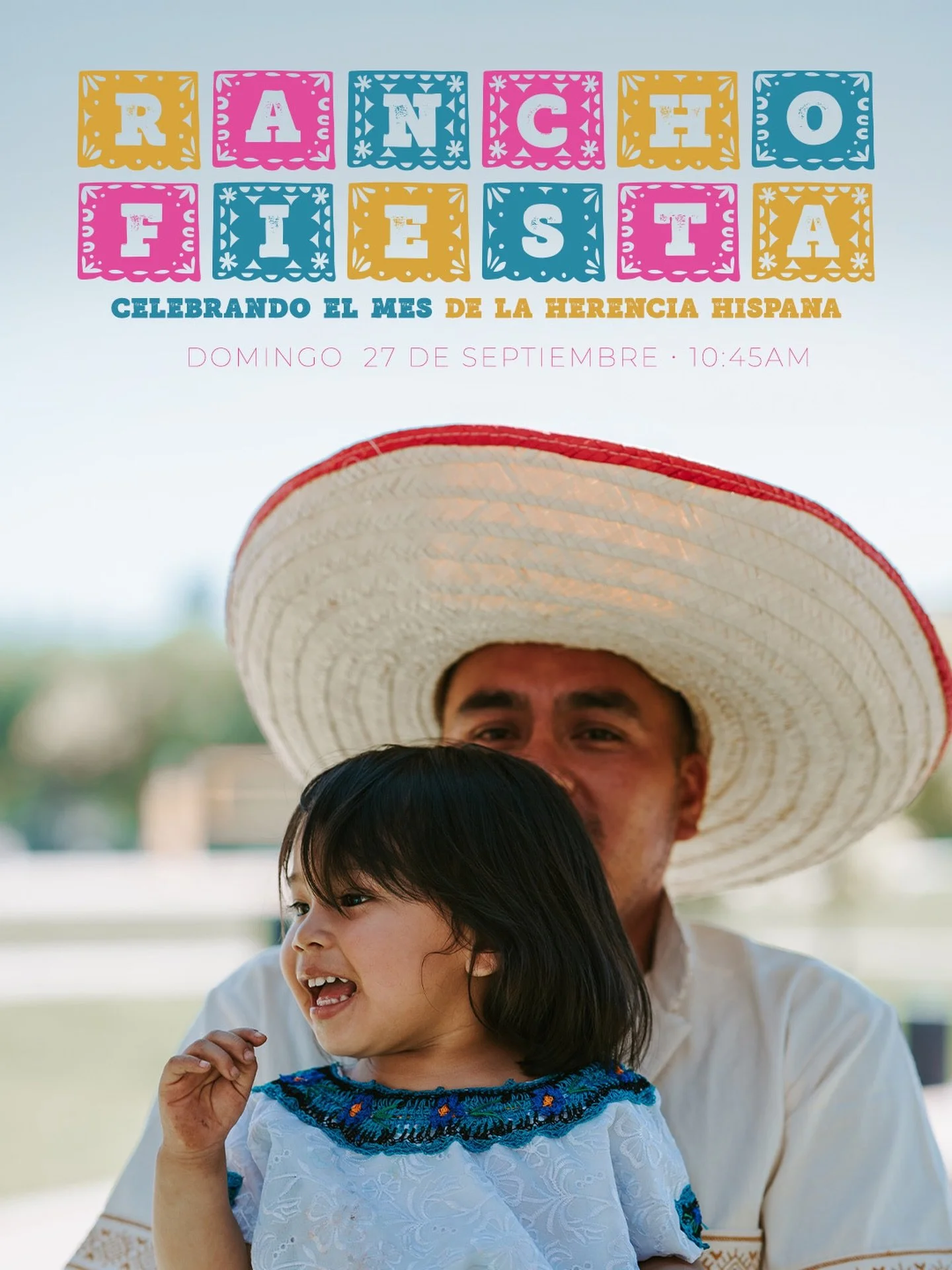 🎉 &iexcl;Una semana para Rancho Fiesta est&aacute;!

Este domingo 27 de septiembre celebraremos juntos nuestra cultura, nuestra comunidad y todo lo que Dios est&aacute; haciendo en Rancho.

Tendremos comida, m&uacute;sica, mariachi, juegos y mucha d