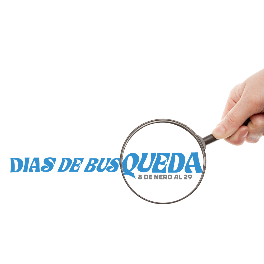 Hand holding a magnifying glass over text announcing bus strike days from January 8 to January 29.