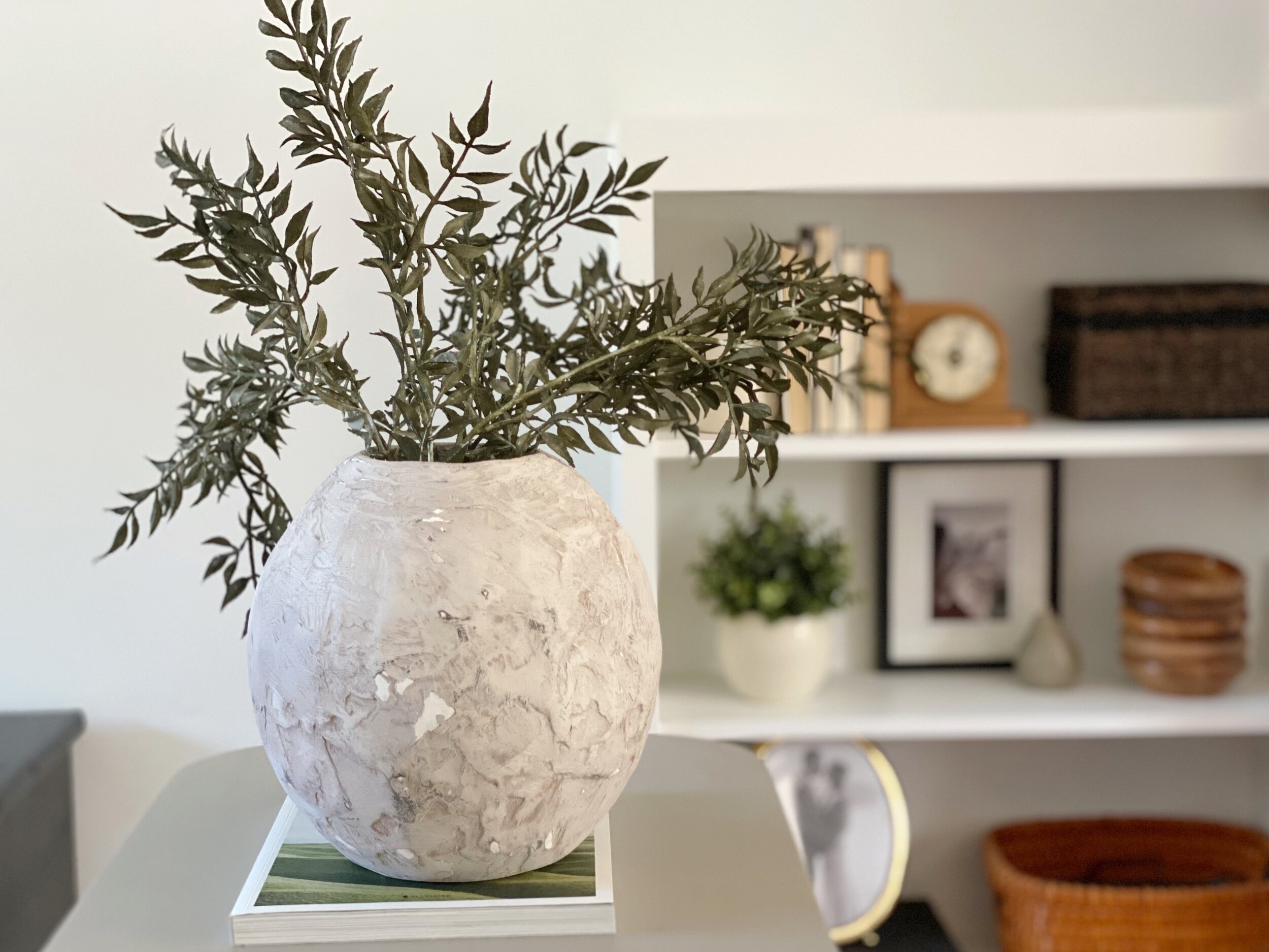 DIY: Stone Texture Spring Vases