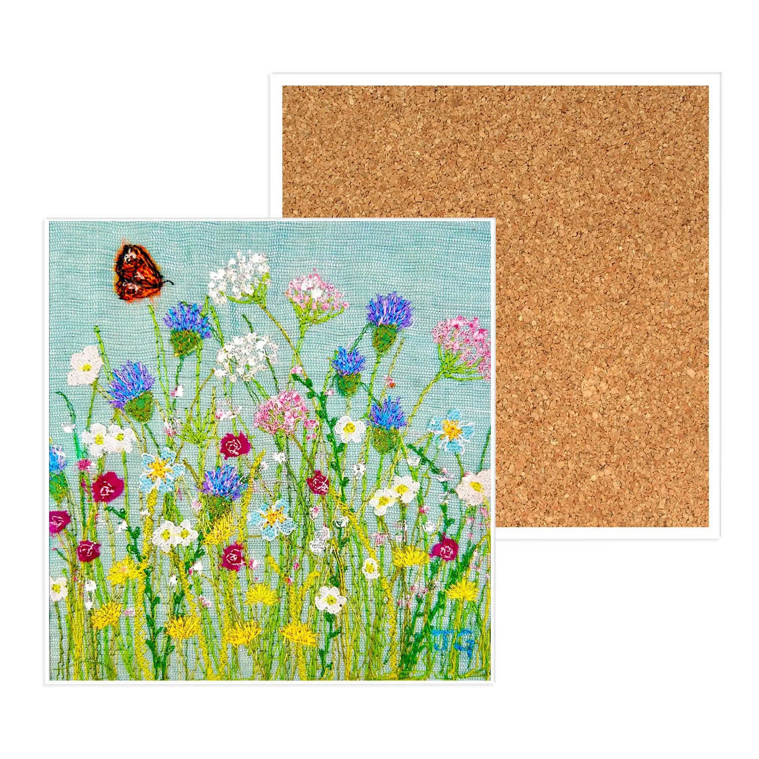 Wild Grass Coaster - Textile Art By Jackie Gale