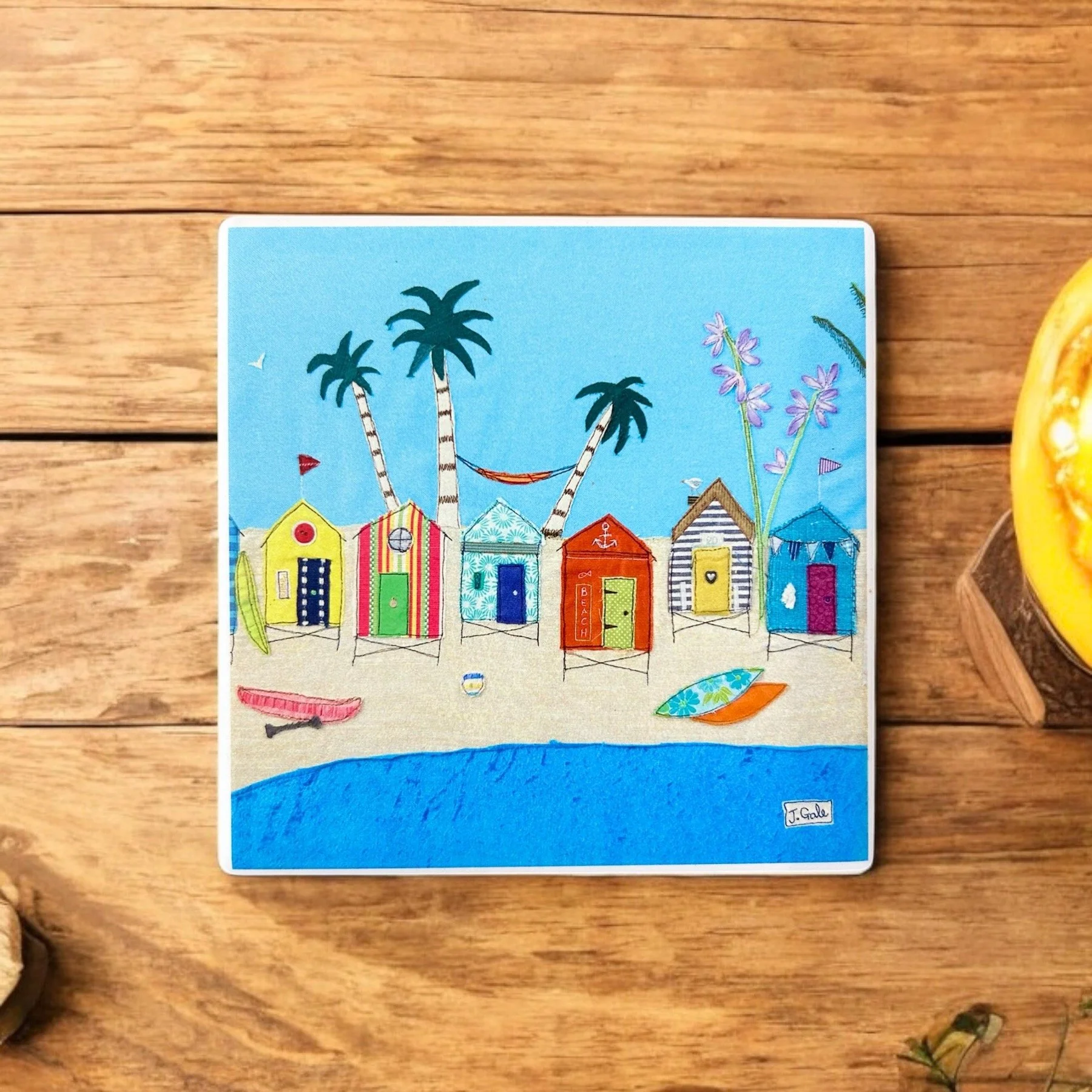 Life's A Beach Ceramic Coaster