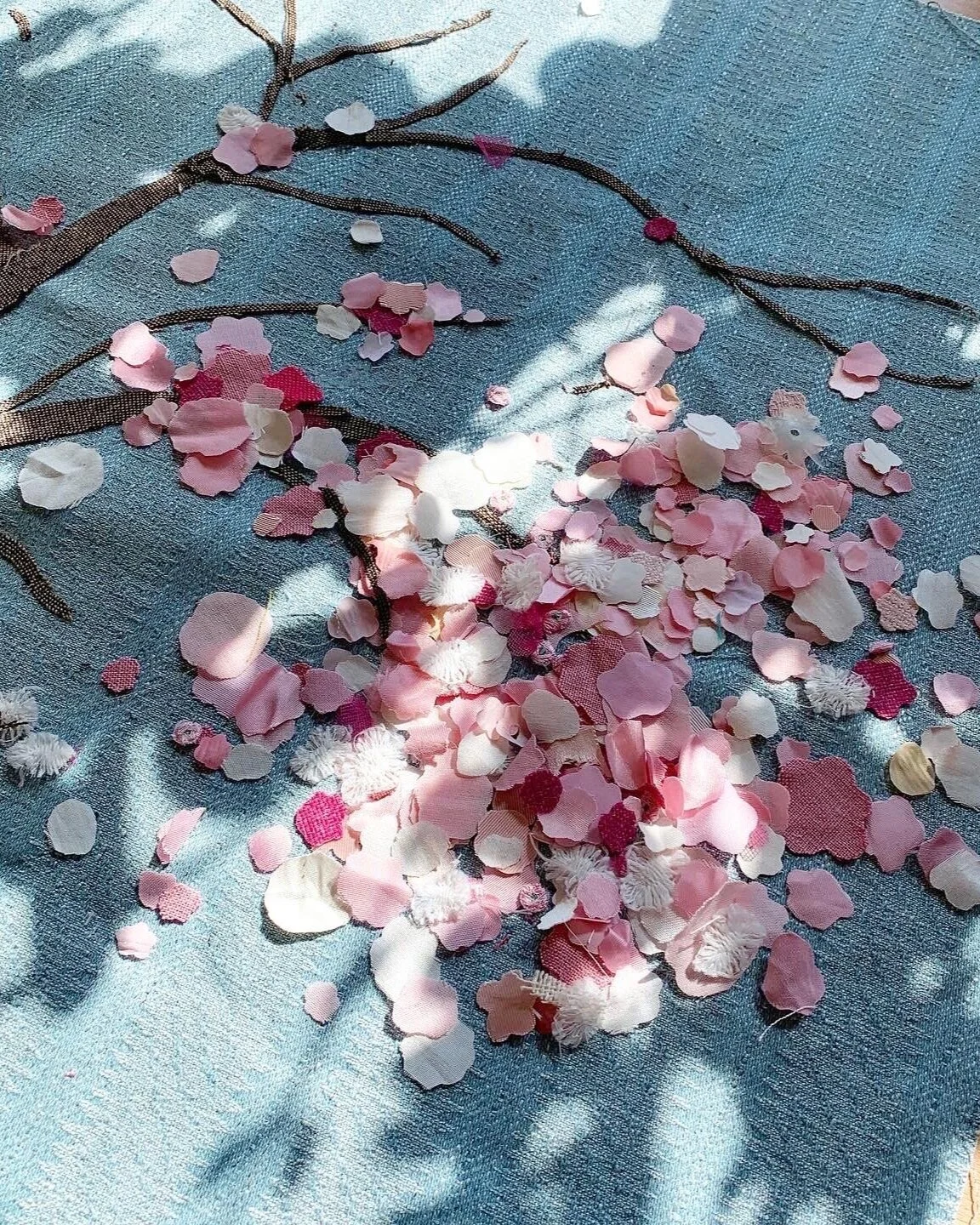 Cherry Blossom Textile Art Jackie Gale