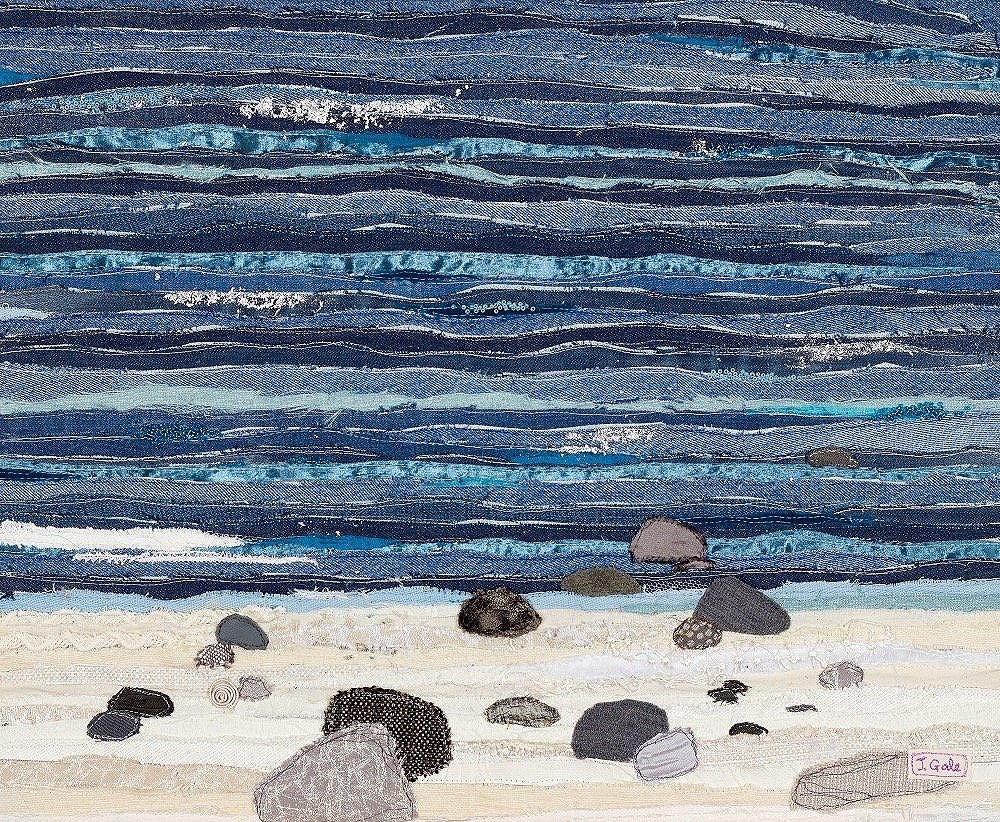 Textile Art Seascape - Jackie Gale - Devon Artist