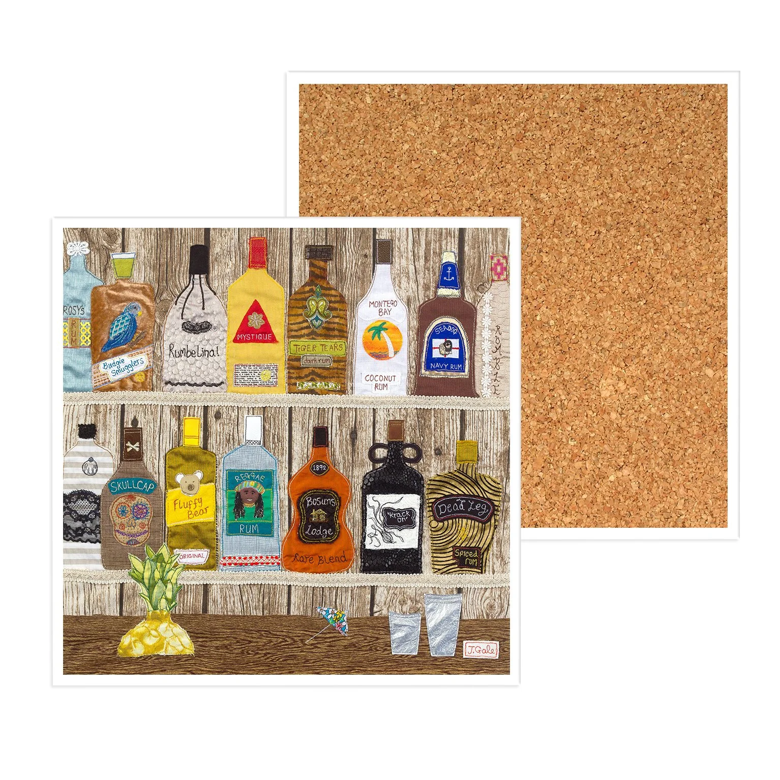 Rum Bottles - Ceramic Drinks Art Coaster