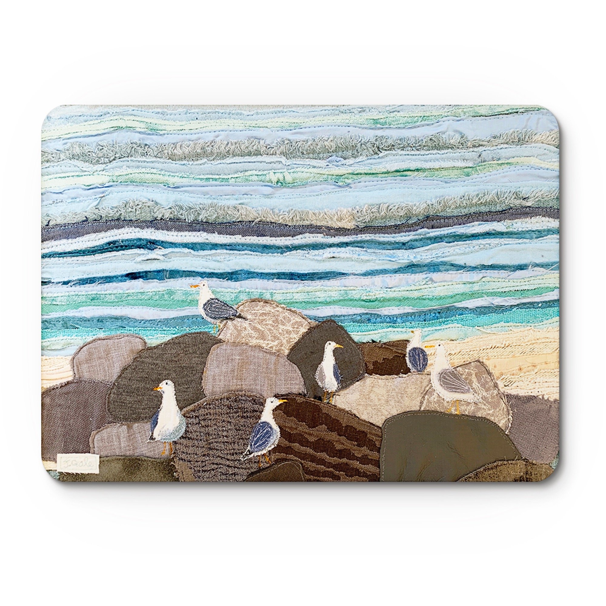 Seagulls Place Mat Jackie Gale Textile Art
