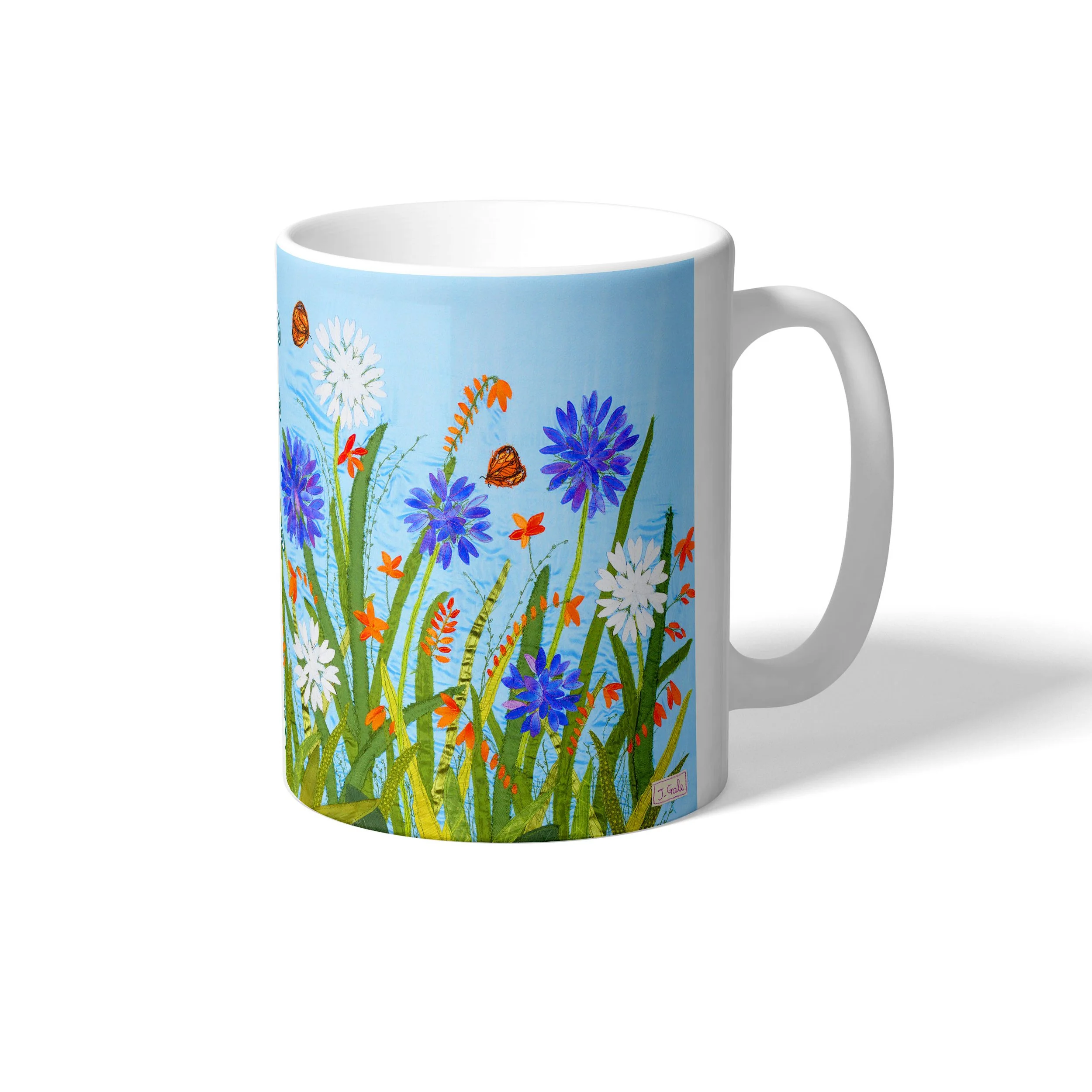 Agapanthus Art Mug Jackie Gale Textile Artist
