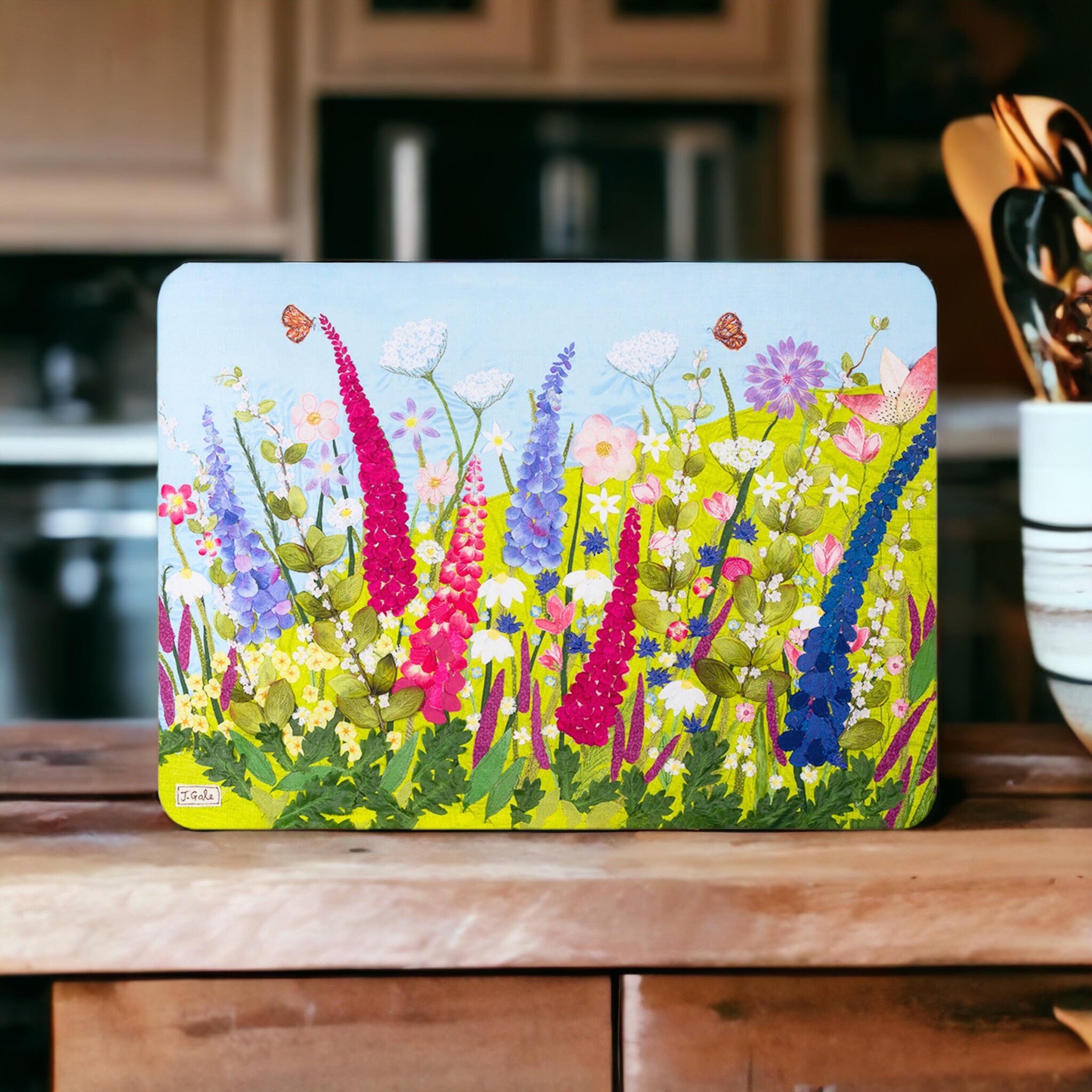 Floral Place Mat by Jackie Gale Plymouth Devon Artist