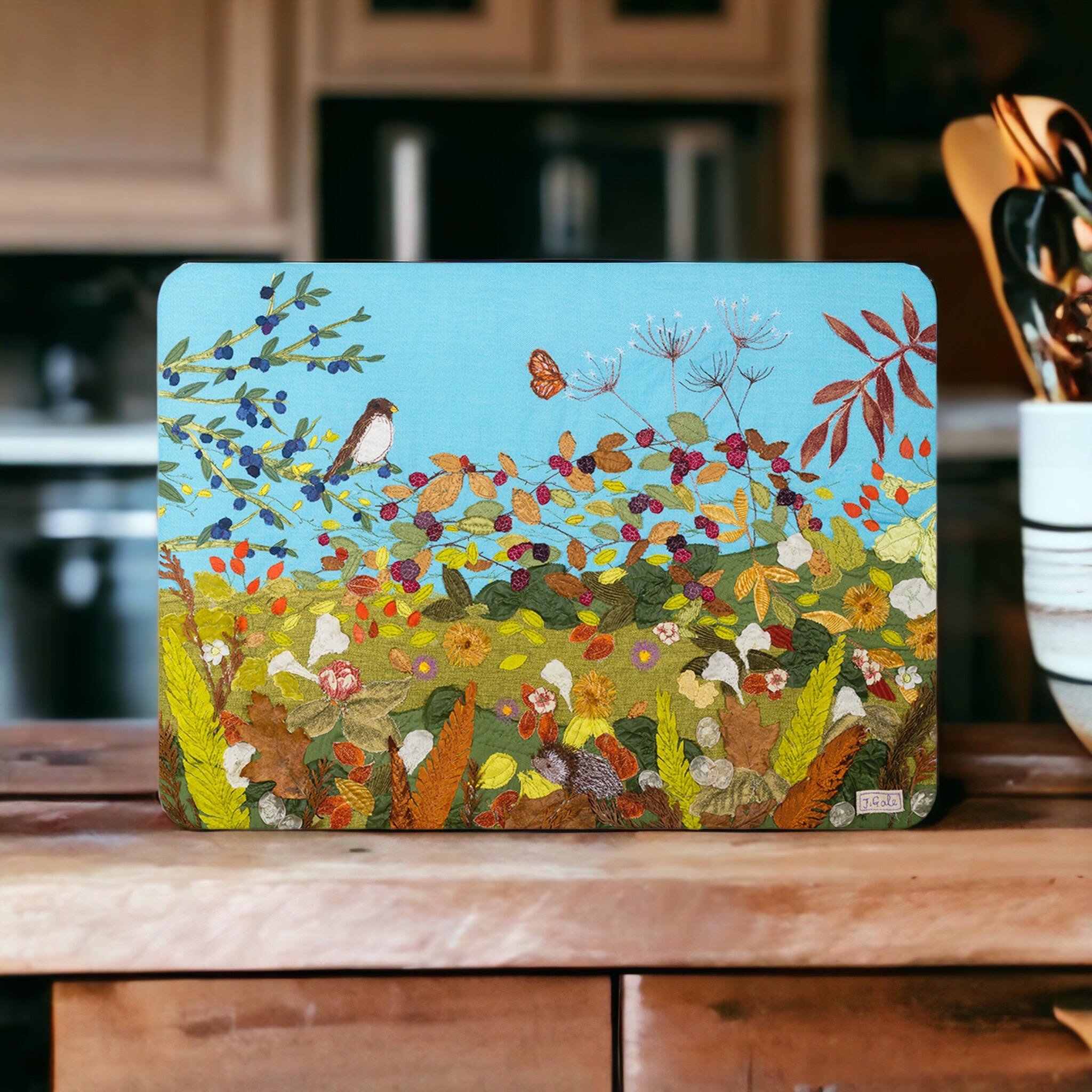 Autumn Art Place Mat - Jackie Gale Textile Artist Plymouth Devon