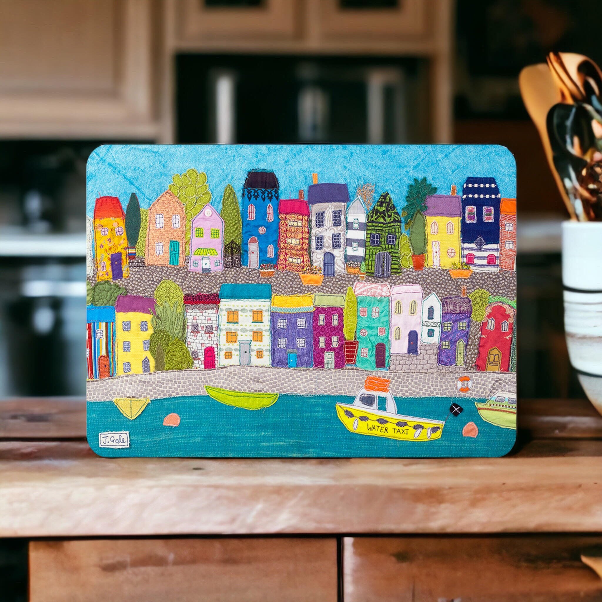 Fowey Inspired Luxury Art Place Mat Jackie Gale