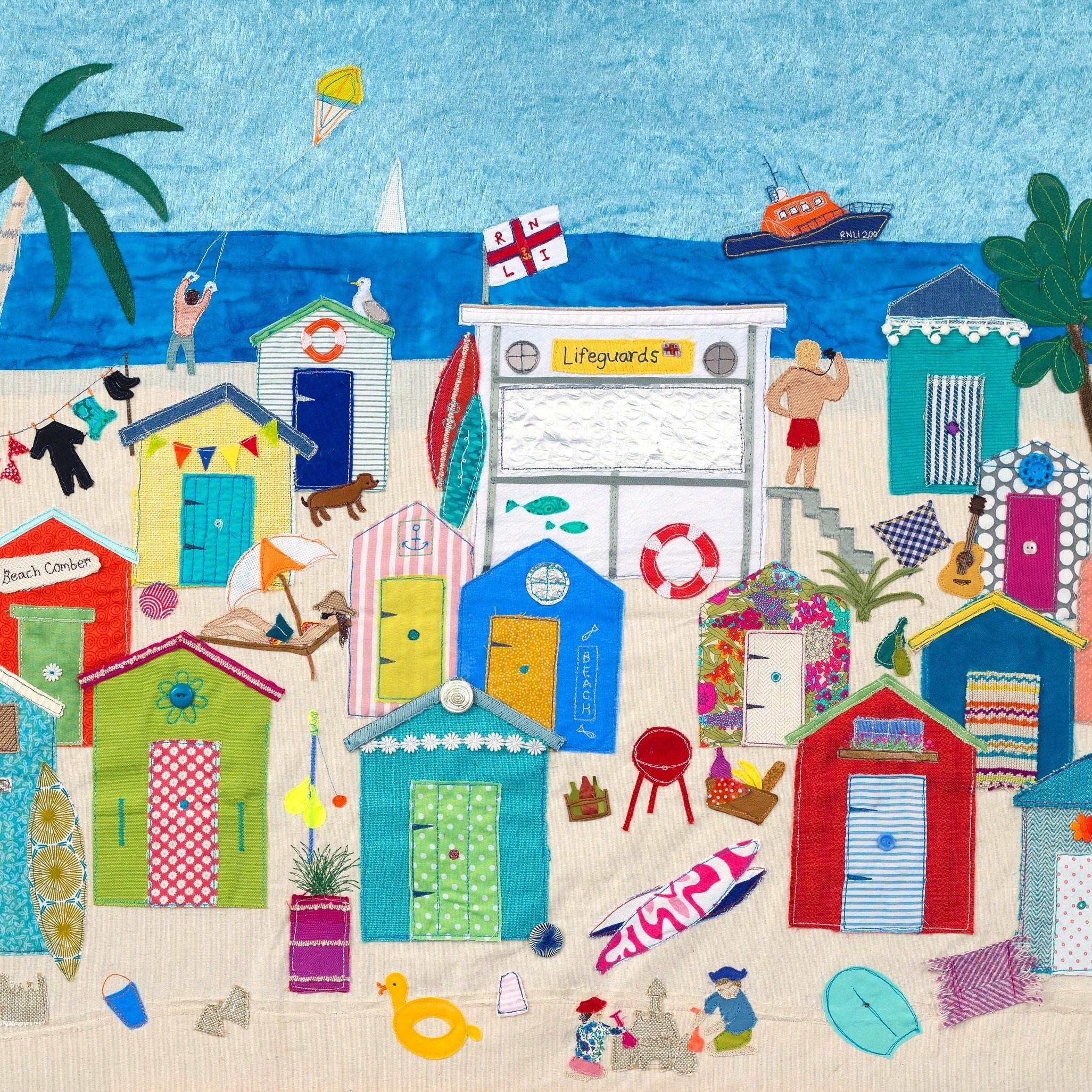 In Safe Hands Beach Art Design Textile Artist Jackie Gale