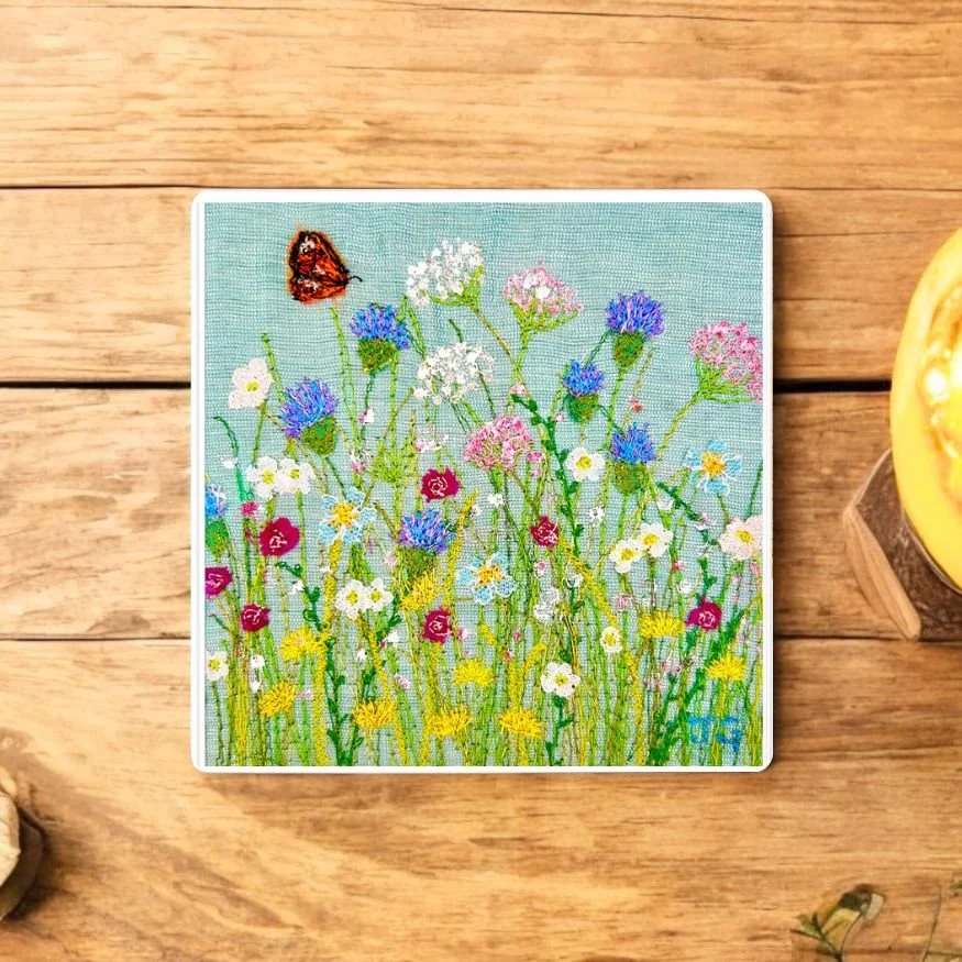 Wild Grass Ceramic Coaster
