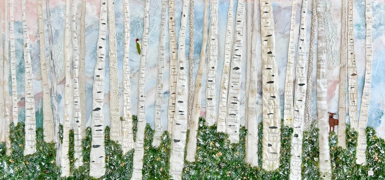 Silver Birch Artwork - Jackie Gale Textile Art