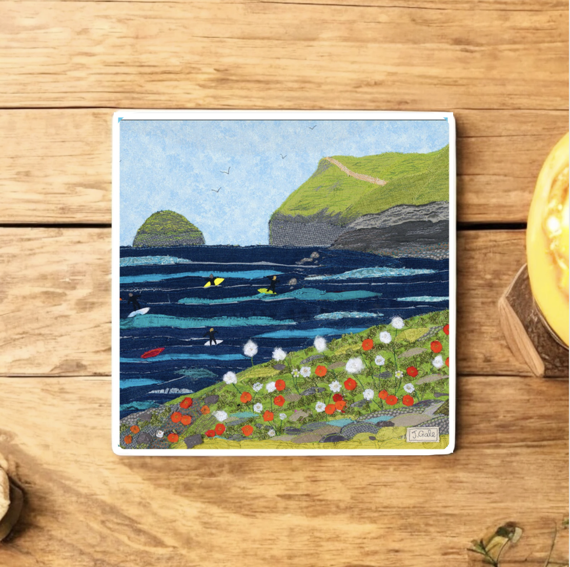 Polzeath Ceramic Coaster