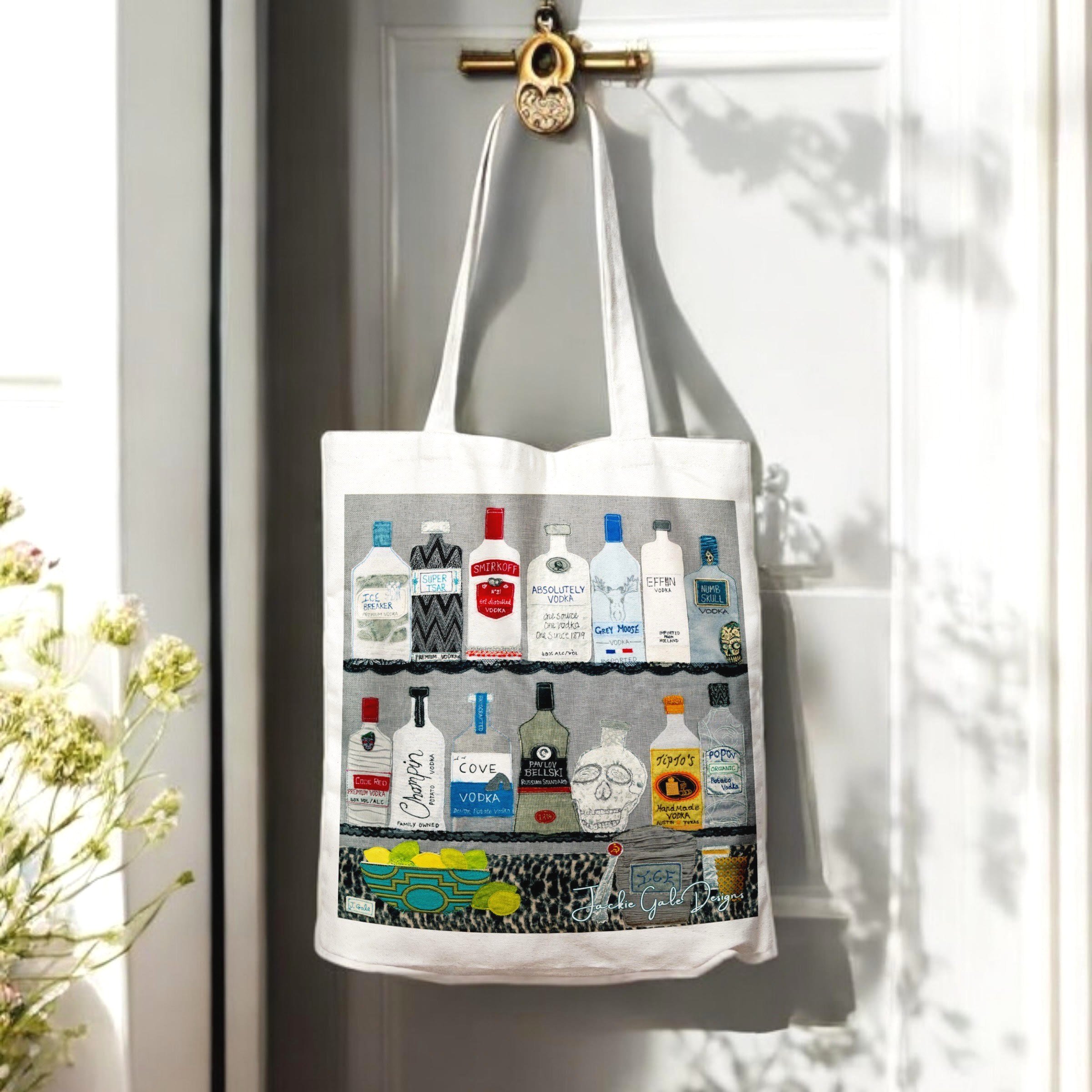 Vodka Bottles Art Tote Bag By Jackie Gale