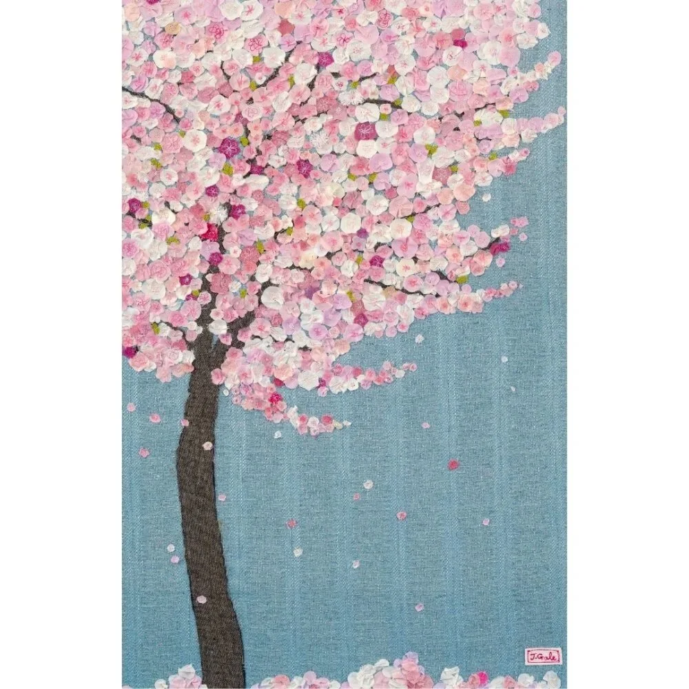 Cherry blossom print - textile artist jackie gale