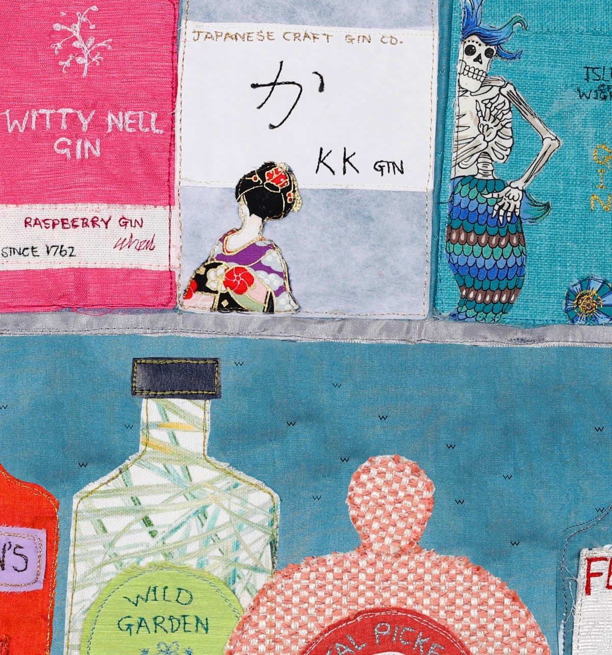 Gin Bottle Artwork Picture Jackie Gale