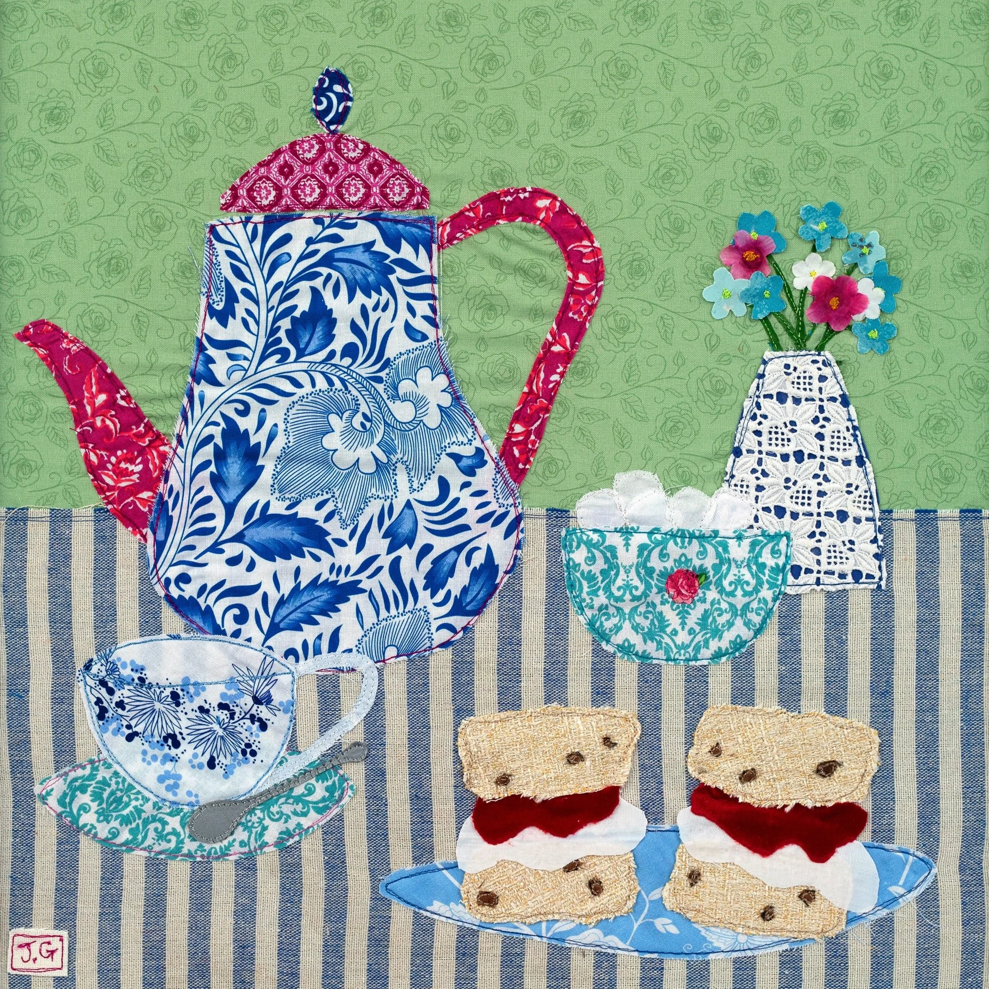 Cream Tea - Framed Original Artwork