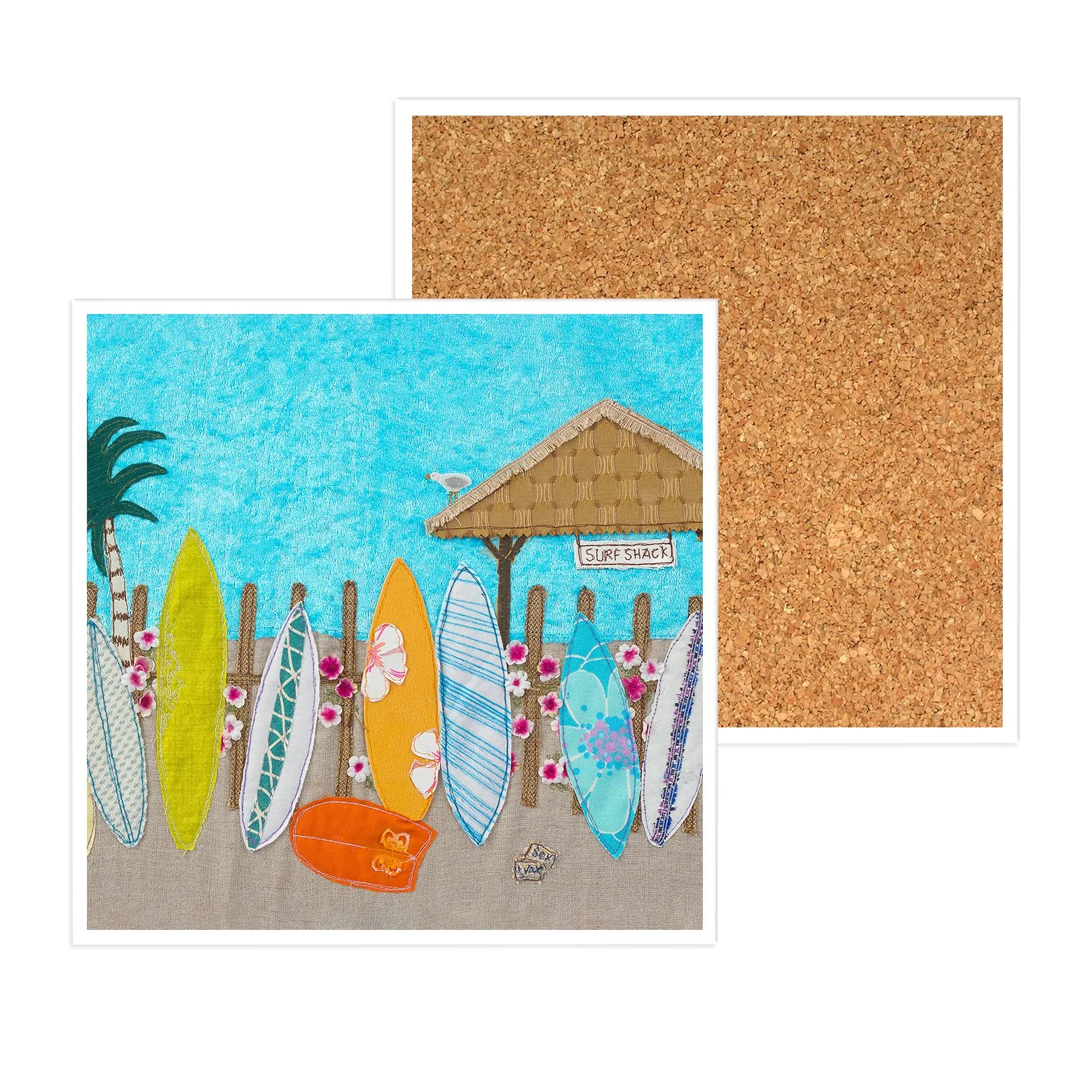 Surfboard Shack Ceramic Coaster
