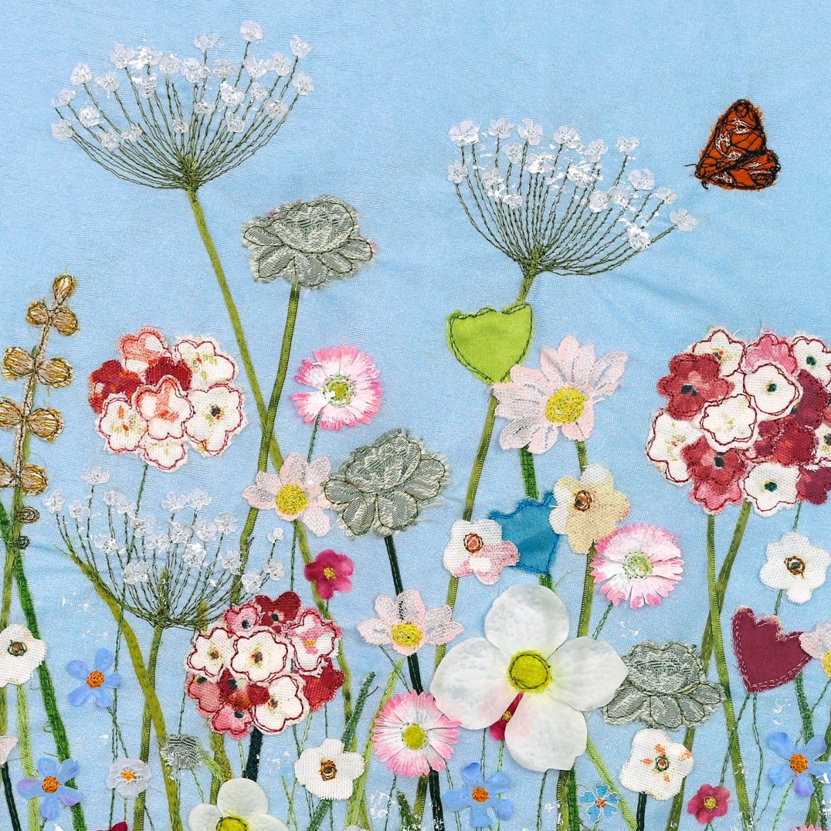 Floral Textile Artwork By Jackie Gale Devon Artist