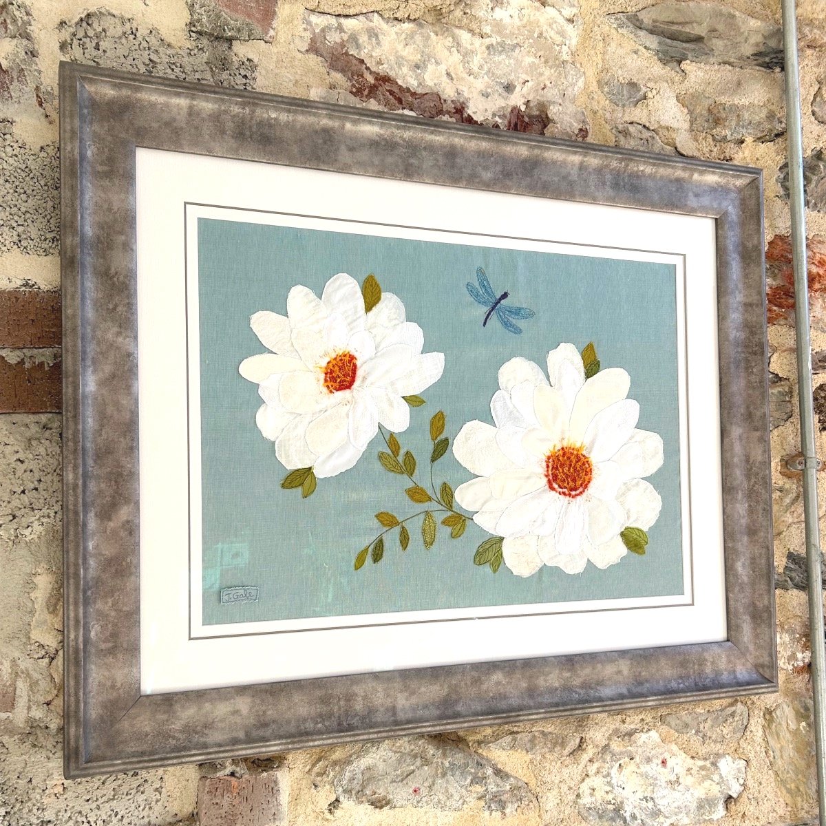 Camellia Textile Painting Art - Jackie Gale