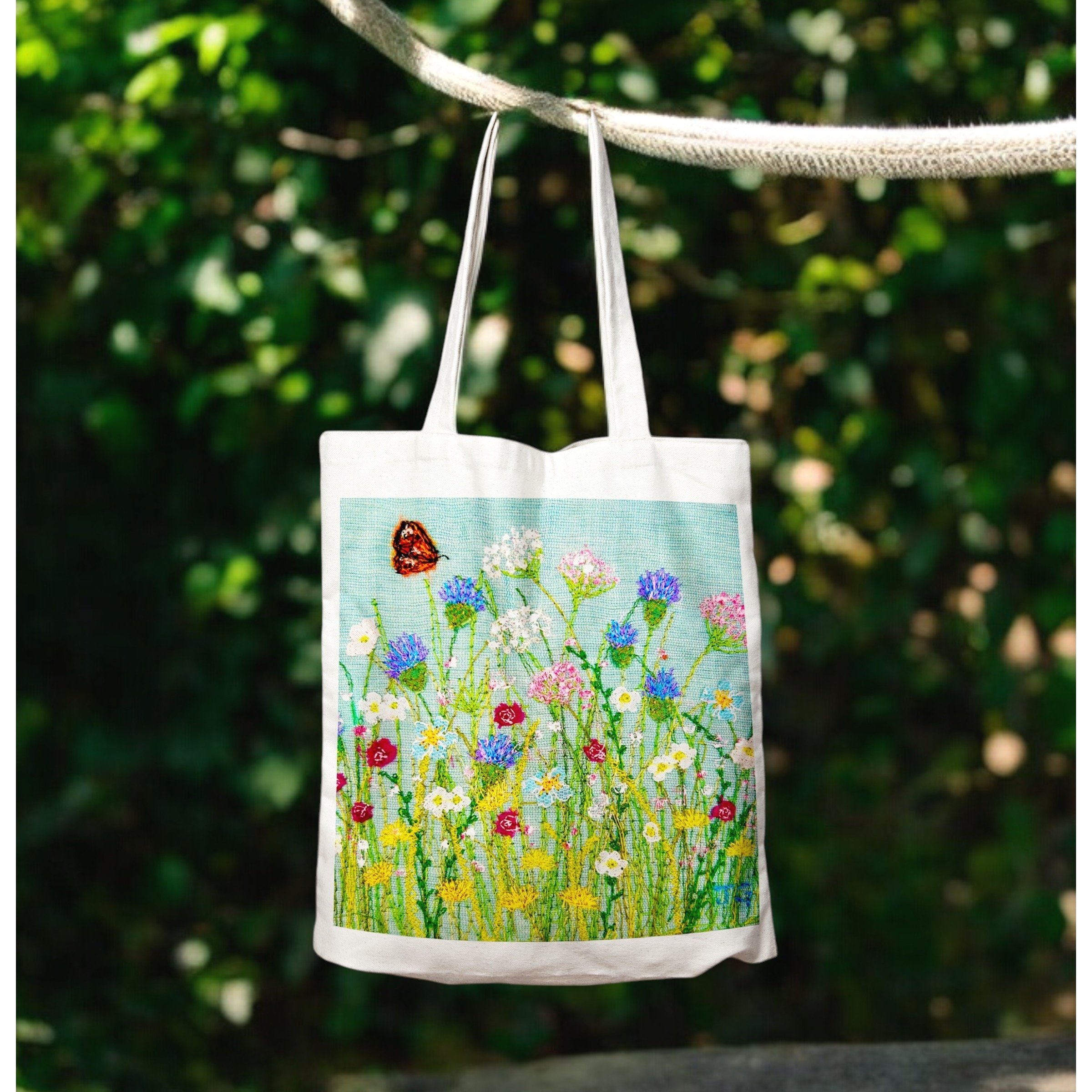 Wild Meadow Floral Art Bag Jackie Gale