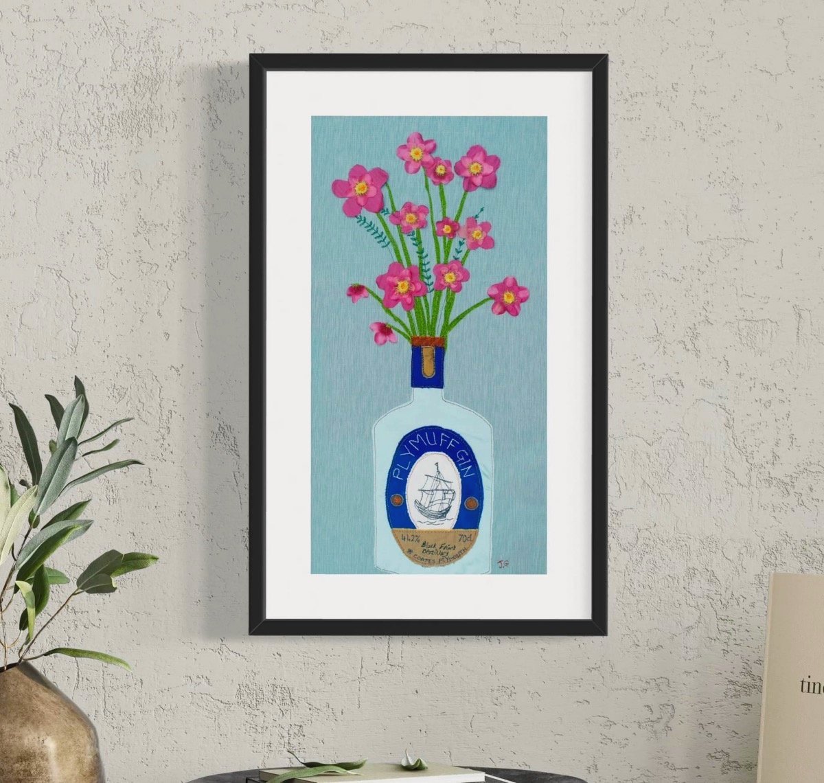Plymouth Gin Plymuff Art Print Picture Painting Jackie Gale