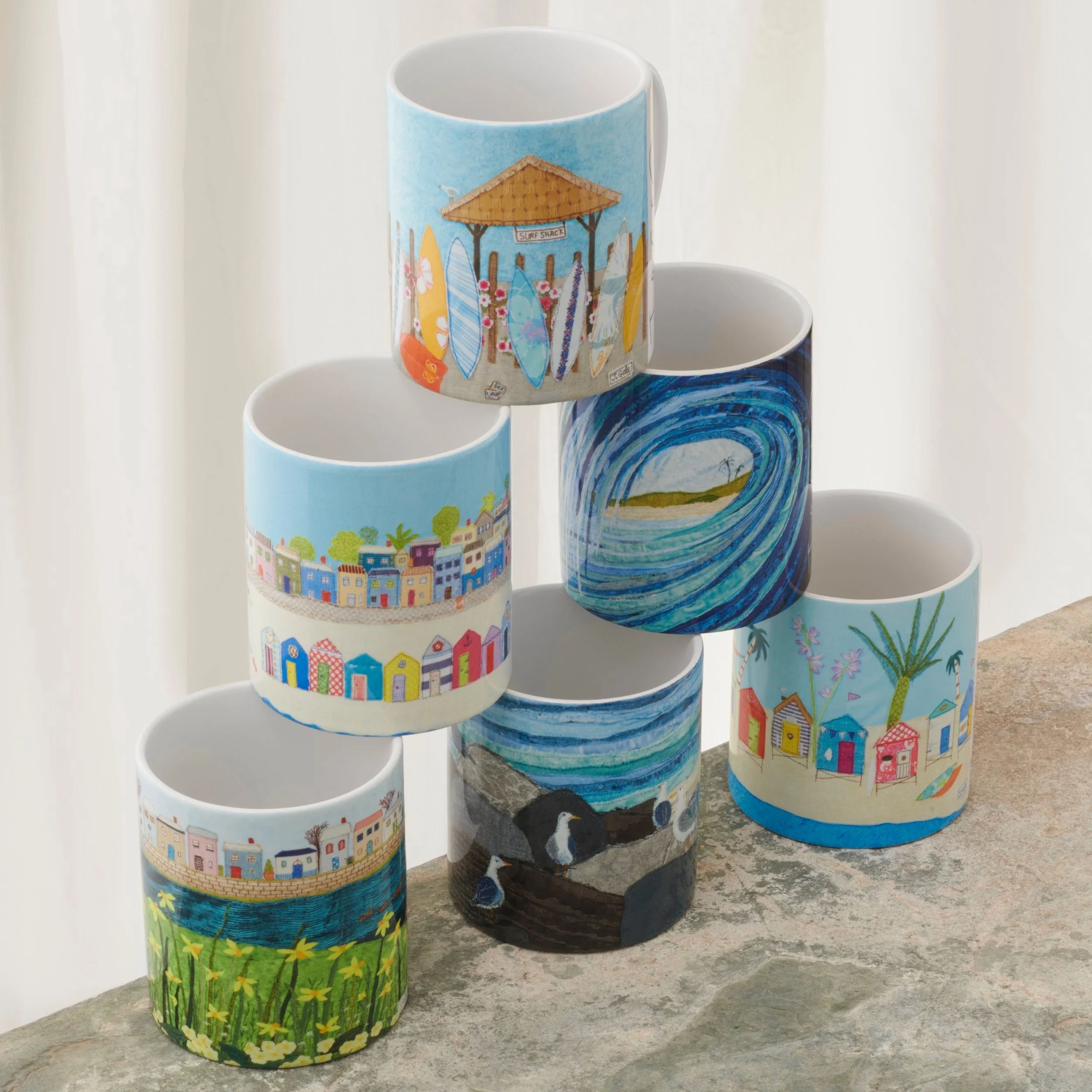 Ceramic Mugs By Jackie Gale Textile Artist - Devon