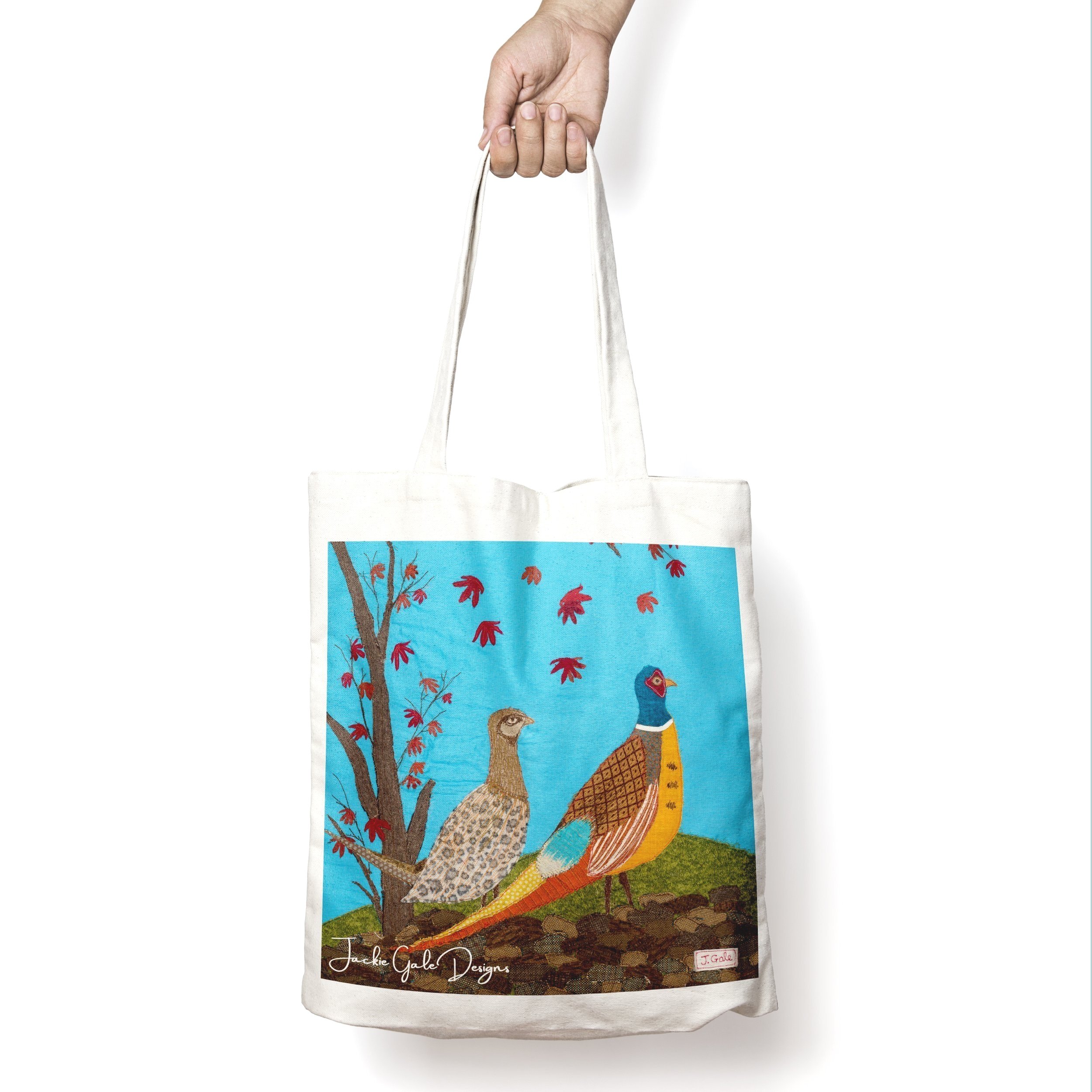 Pheasants Tote Bag - Jackie Gale Devon Artist